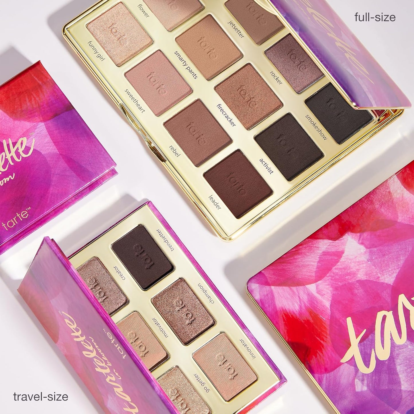 Tarte Tartelette In Bloom Palette - Full-Size Vegan Eyeshadow with Neutral Matte & Shimmer Finishes | Longwear Makeup