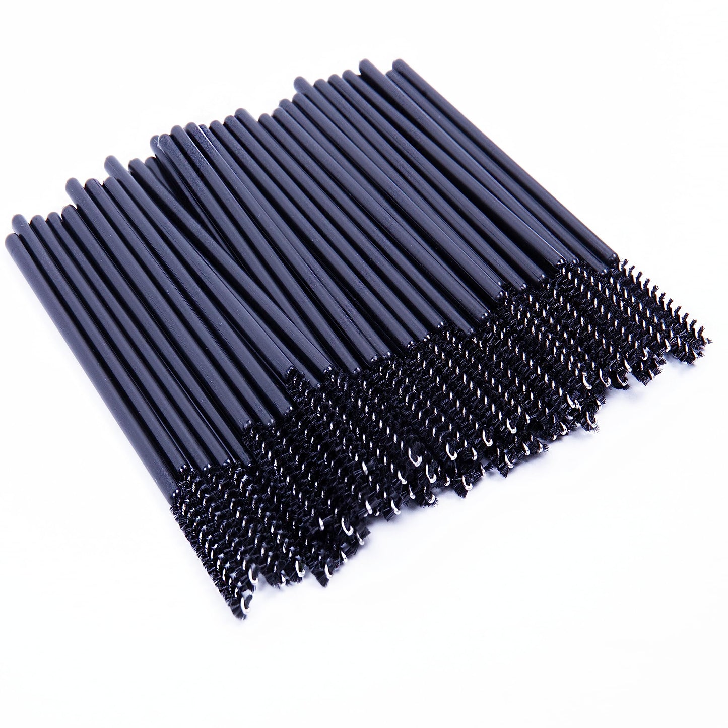 i-Laesh Skinny Mini Mascara Wands Applicators Spoolies Black 50PCS