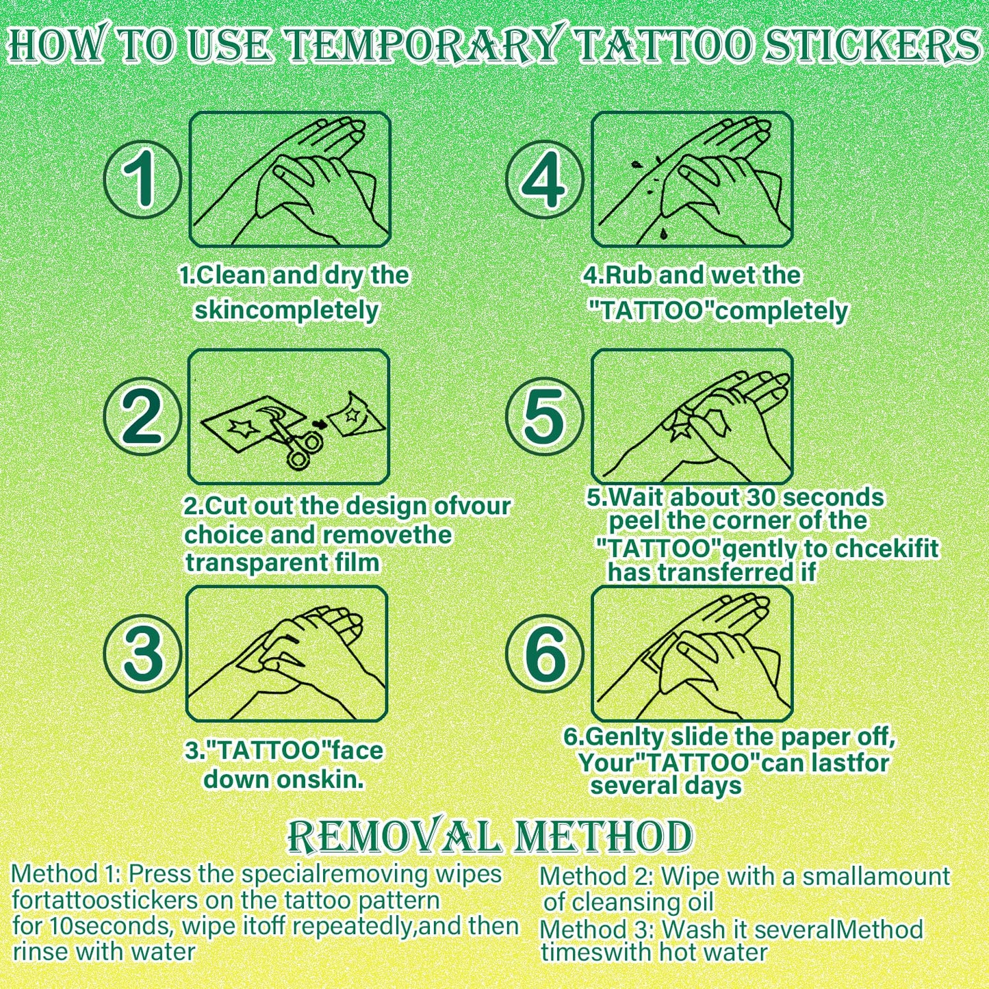 UVUXO Animals Temporary Tattoo for kids - 10 Sheets for Temporary Girls Boy Body Arm Shoulder Cute Animals Tattoos Stickers, Birthday Party Supplies Gifts for Kids