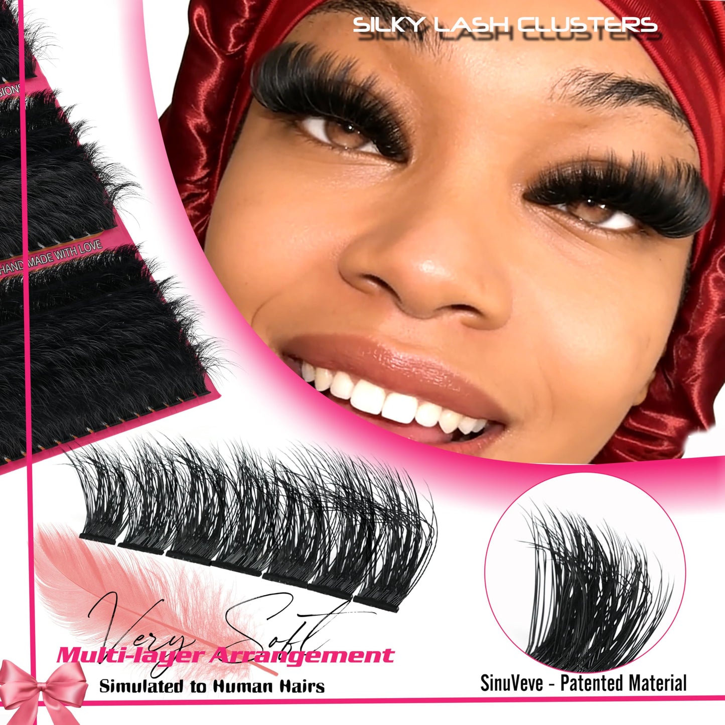 Lash Clusters (12 14 16 18 20 22mm) Volume Fake Lashes 260D Eyelash Clusters Extensions D+ Curve Reusable Light Weight Dramatic Lashes Wispy Lash Clusters Thick,288pcs Huge Plus Pack,DIY By Hiklasy