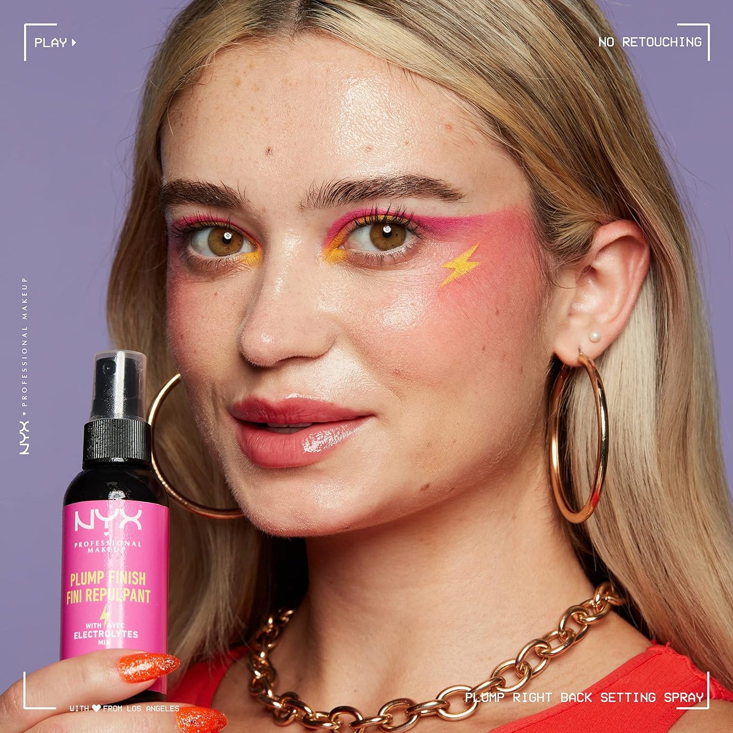 NYX Makeup Setting Spray - Long-Lasting Plump Finish Face Mist with Vitamins & Electrolytes | Vegan Formula