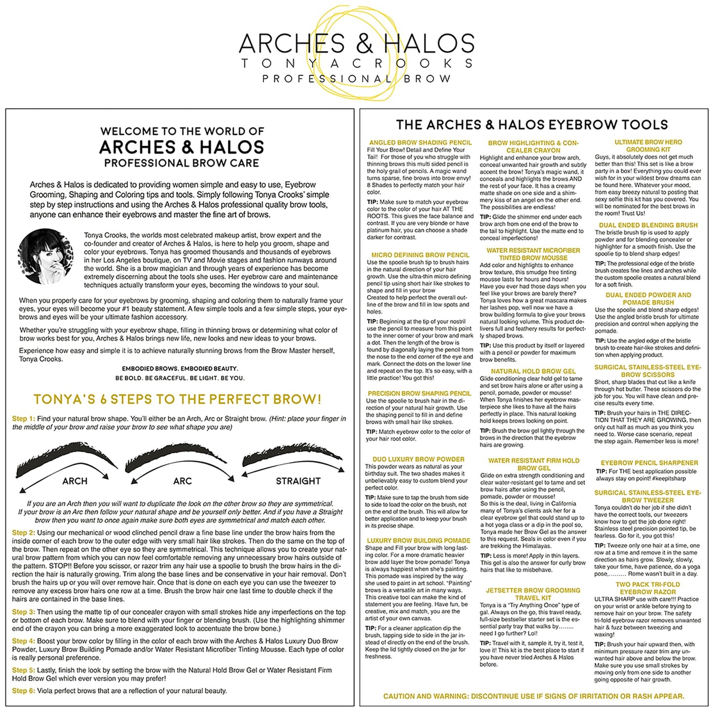 Arches & Halos Duo Luxury Brow Powder - Two-for-One Versatile Compact Powder - Get Full, Defined Brows - Vegan and Cruelty Free Makeup - Charcoal - 0.88 oz