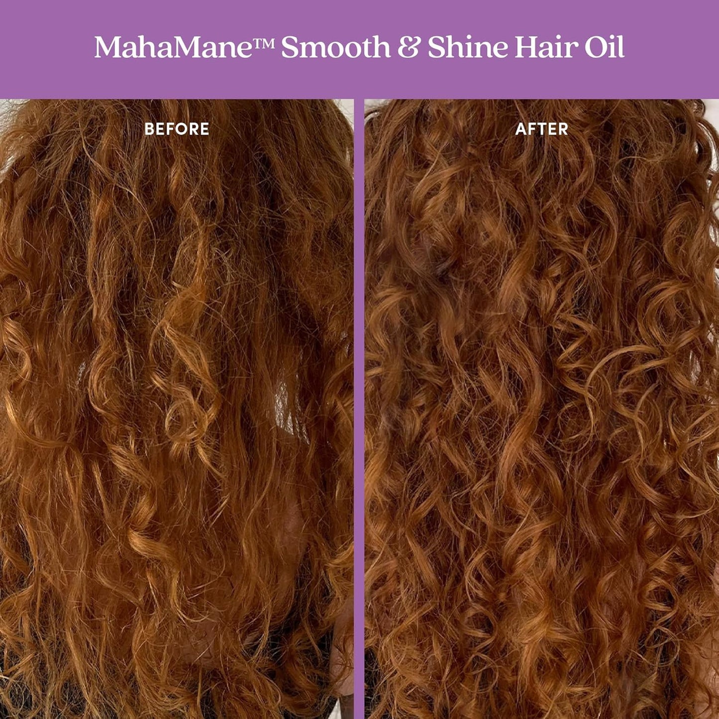 MahaMane Smooth & Shine Hair Serum - Protective Oil Treatment for Dry, Damaged Hair | 1.8 FL Oz