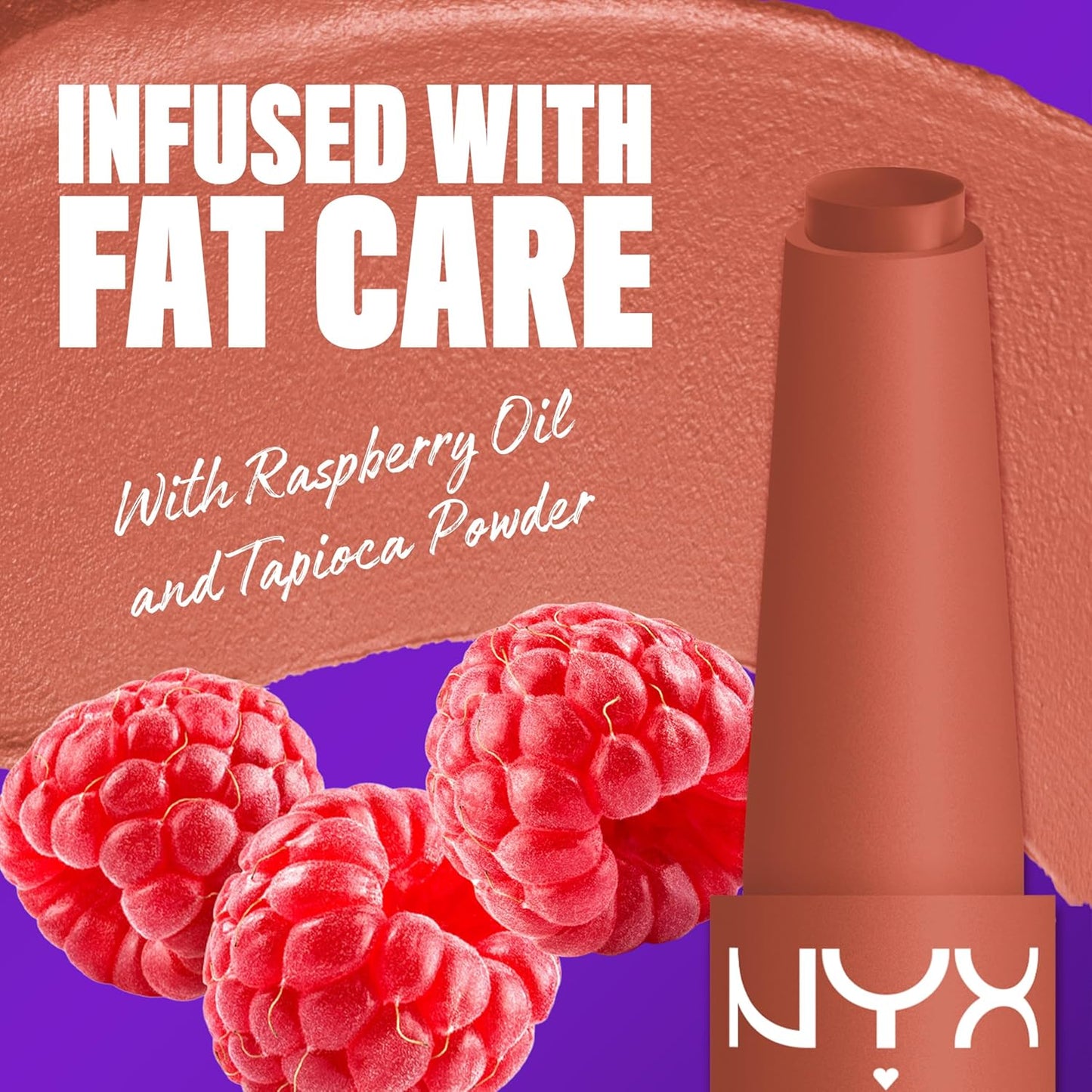 NYX Professional Makeup Fat Matte Lipstick - Pigmented, Non-Drying Lip Crayon | Long-Lasting Vegan Lip Color - Cozy Whipped (Nude)