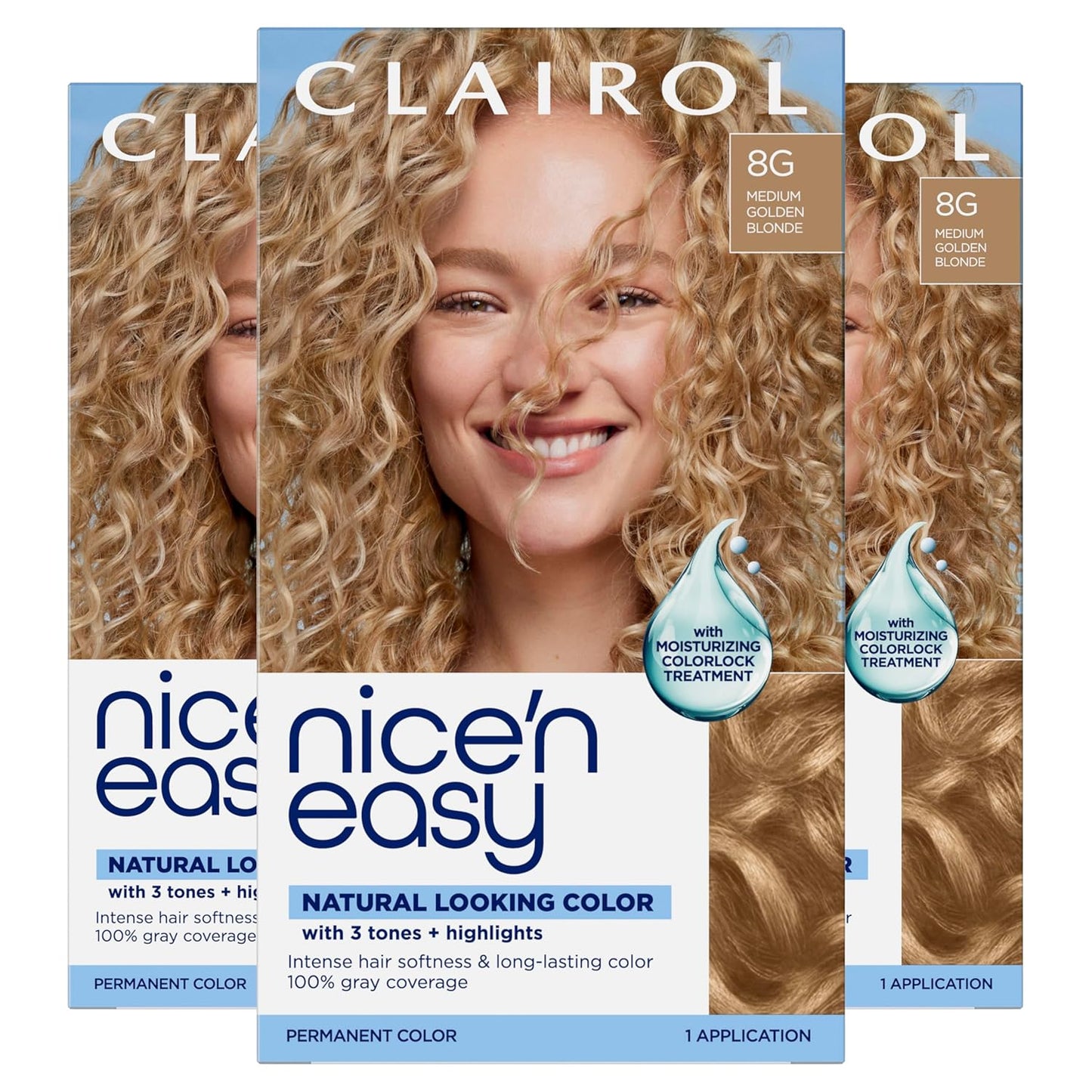 Clairol Nice'n Easy Permanent Hair Dye - Blackest Black | 100% Gray Coverage & Long-Lasting Shine | Single Pack