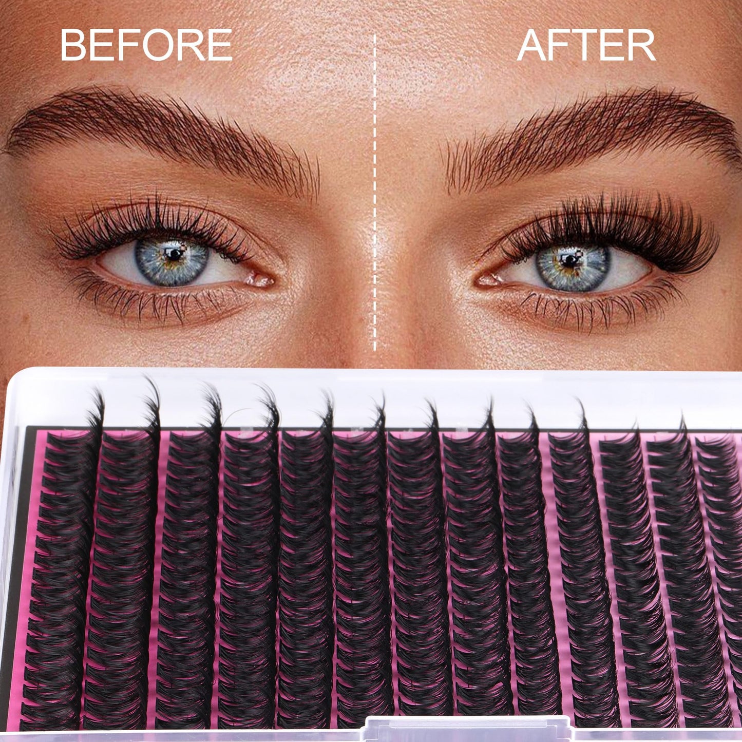 Lash Clusters, Thick Volume 50D D Curl 8-18mm, 280pcs