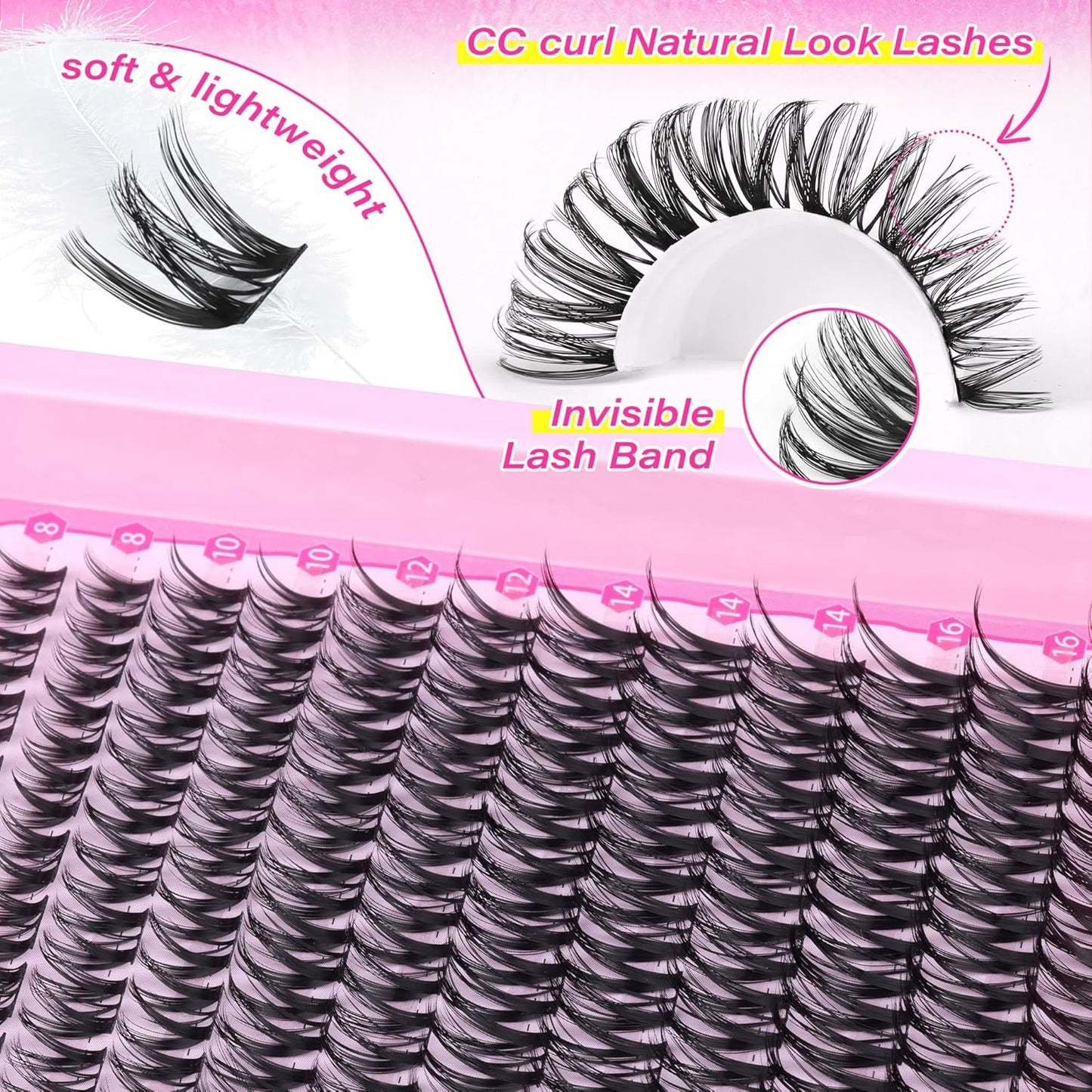 Flora Lash Clusters - Wispy D Curly Eyelash Extensions | Spiky Cat Eye Individual Lashes (8-16MM)