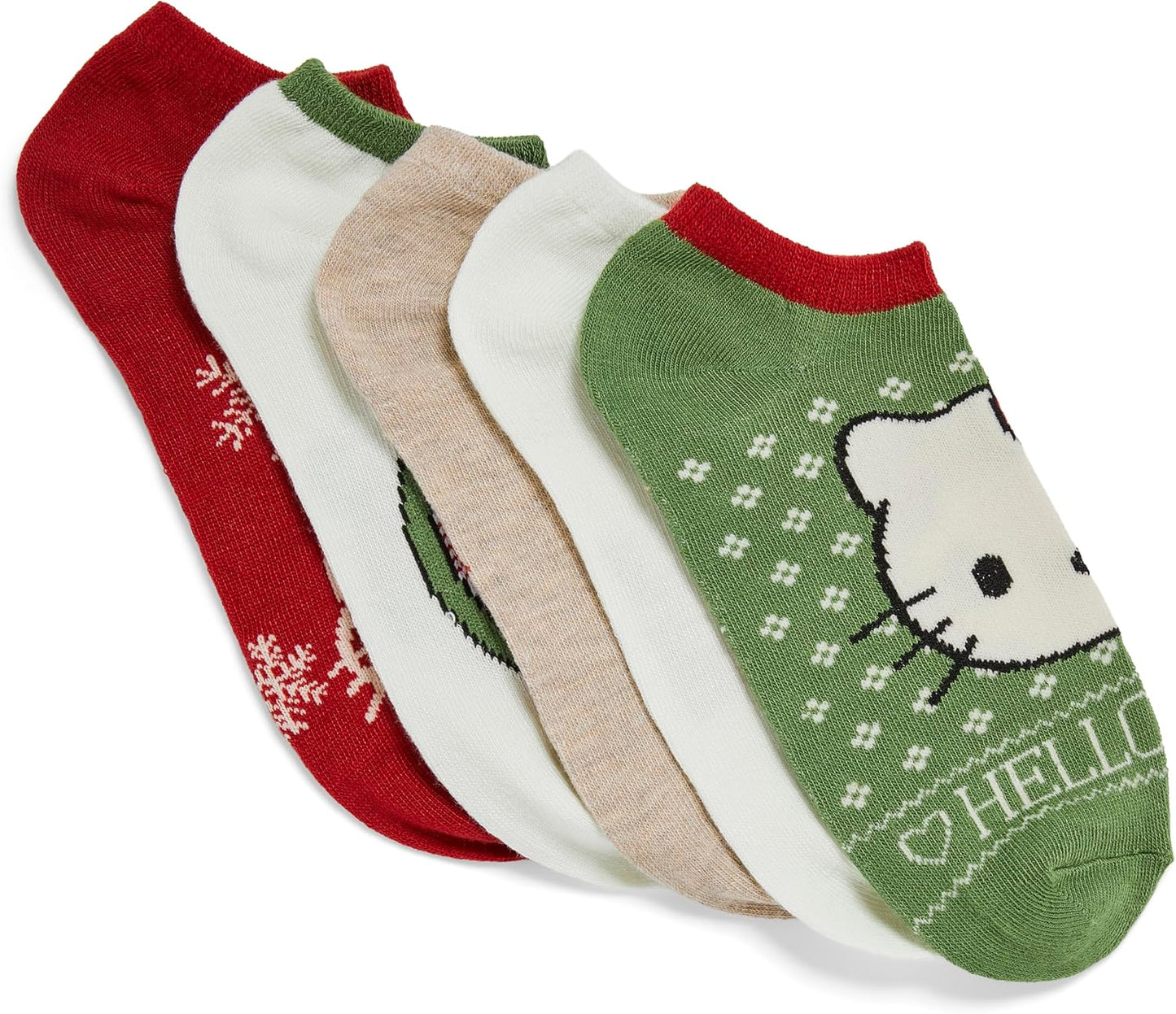 Hello Kitty No Show Ankle Socks - 5 Pack | Cute & Comfortable Design