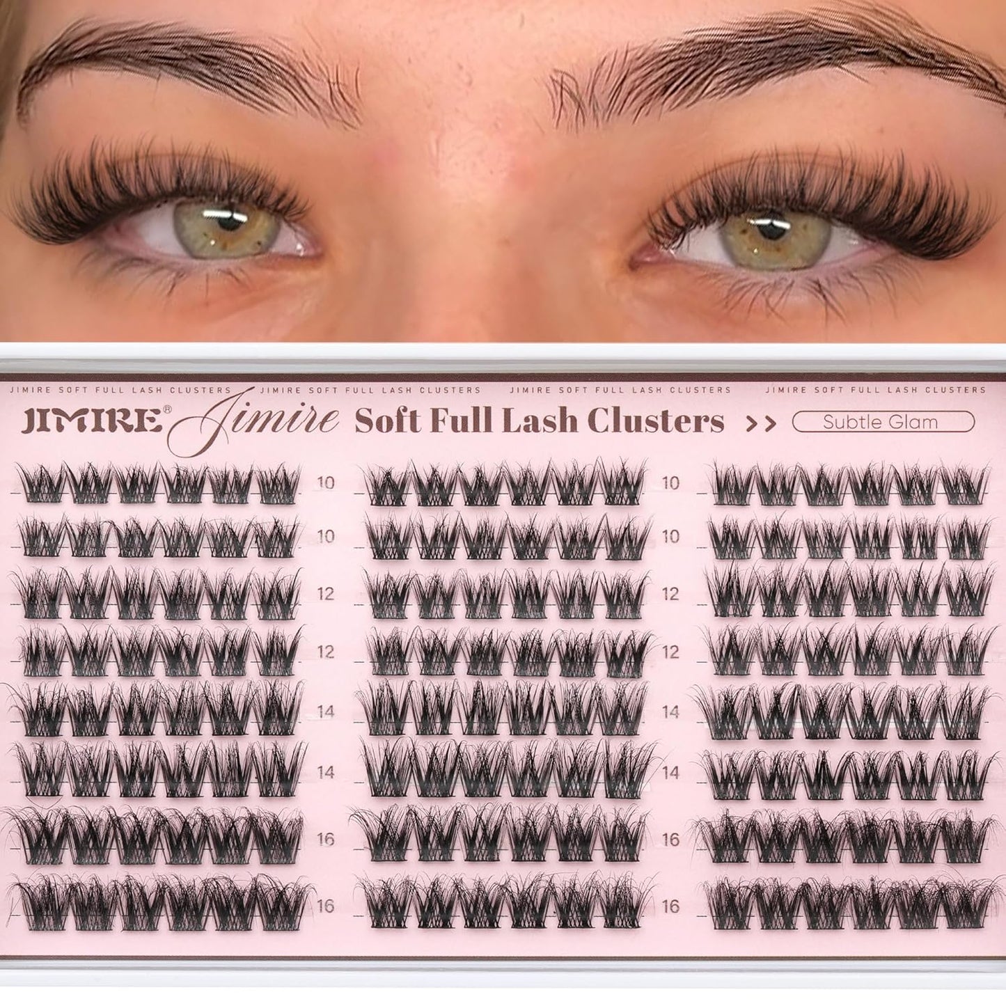 Brown Lash Clusters - Wispy Spider Lashes for Natural Look | 10-16MM DD Curl Eyelash Extensions