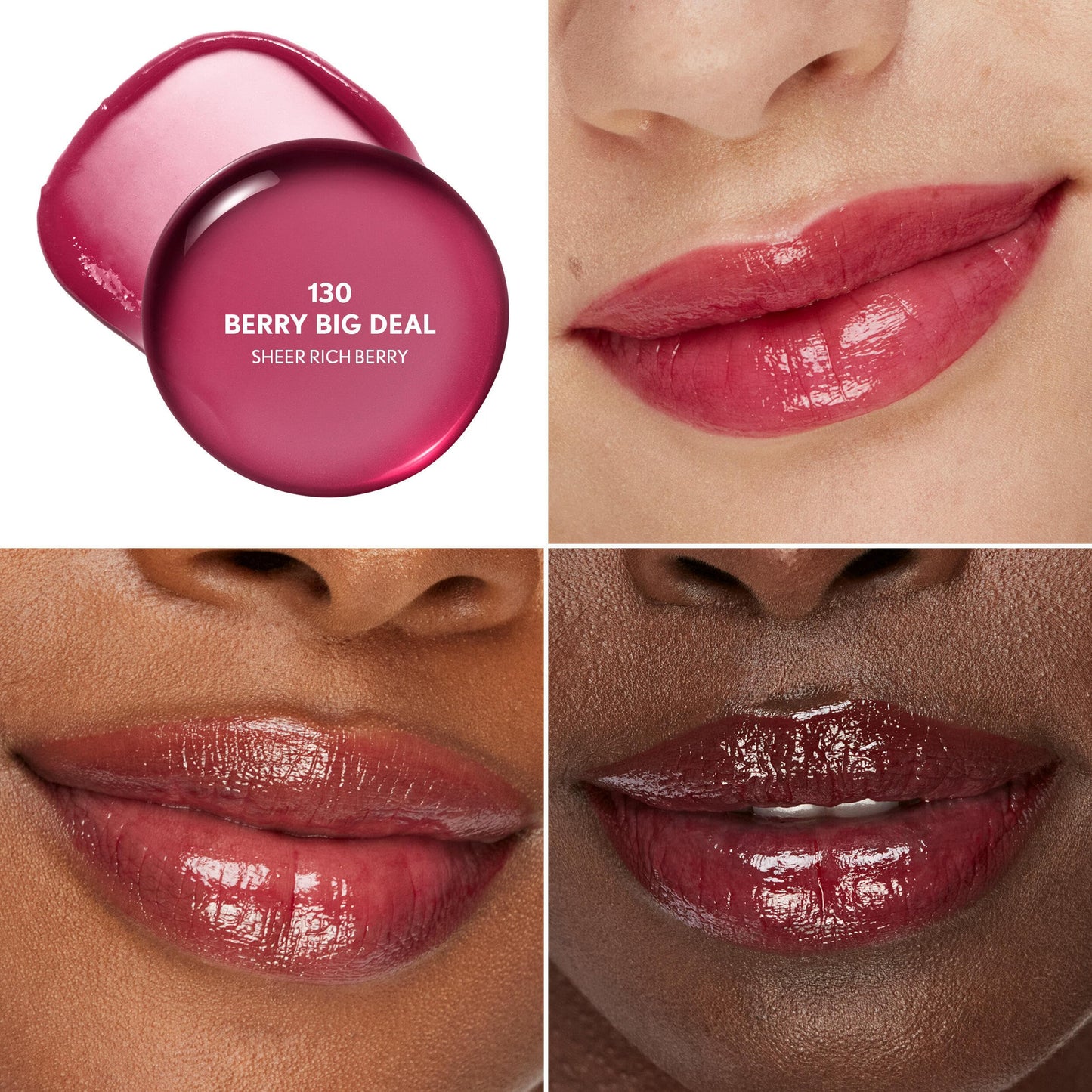 COVERGIRL Clean Fresh Yummy Big Oil Stick, Flavored Lip Oil, Dewy Finish, Non-Greasy - 130 Berry Big Deal (Sheer Rich Berry)