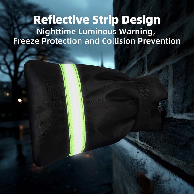 Outdoor Faucet Covers for Winter: Freeze Protection for Outside Hose Bib Spout - Insulation Water Spigot Sock with 9.5" H x 6.7" W - Waterproof Tap Cover Reusable for Garden 2 Pack