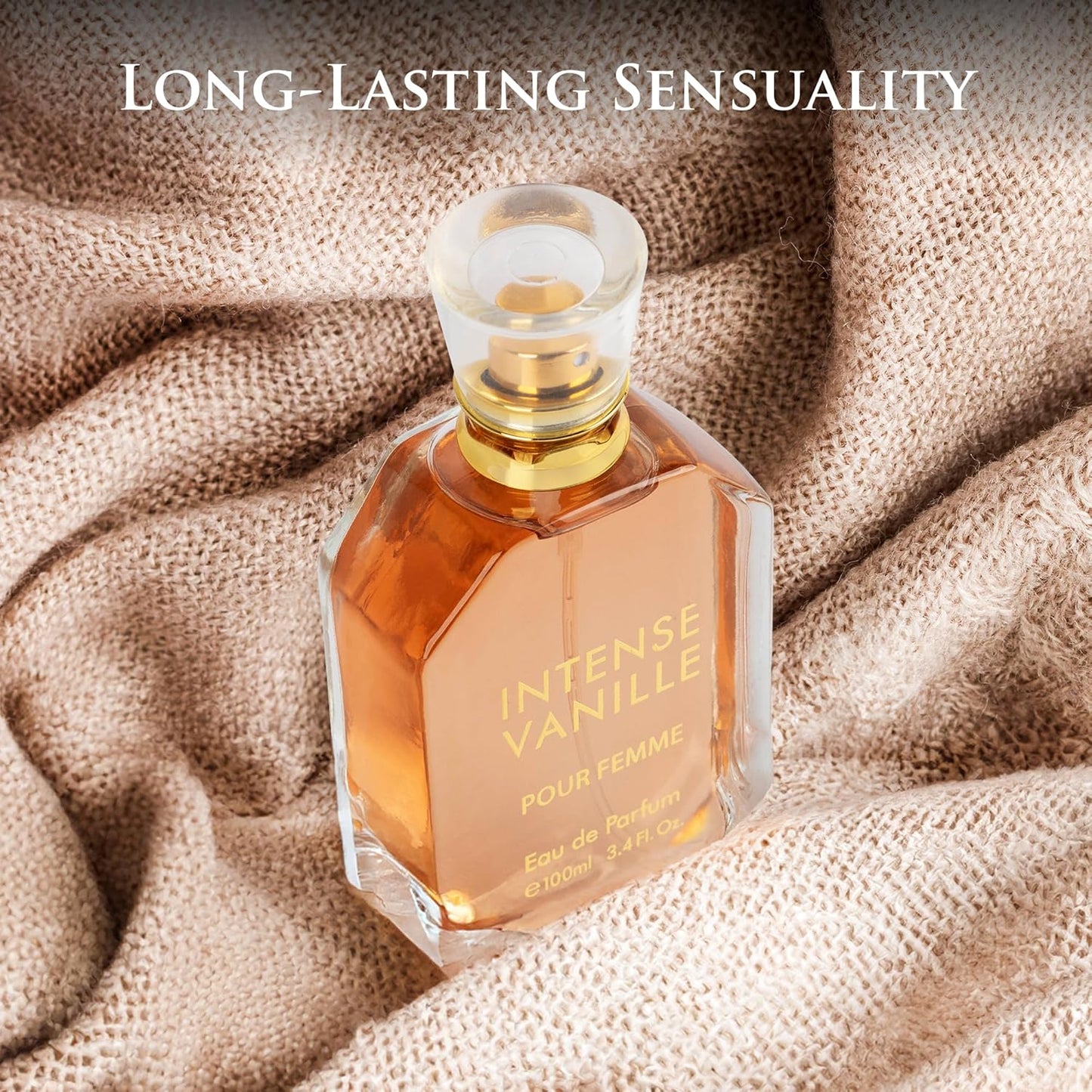 Intense Vanille Women's Perfume - Oriental Gourmand Fragrance with Vanilla Orchid & Jasmine | Notes of Amber & Musk