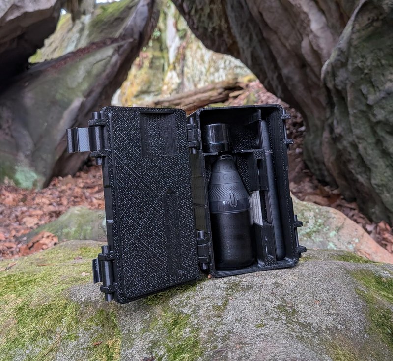 Travel Case for Puffco Proxy Core by Bending Glass – Compact Storage for Hot Knife, Q-Tips & Stash Jars