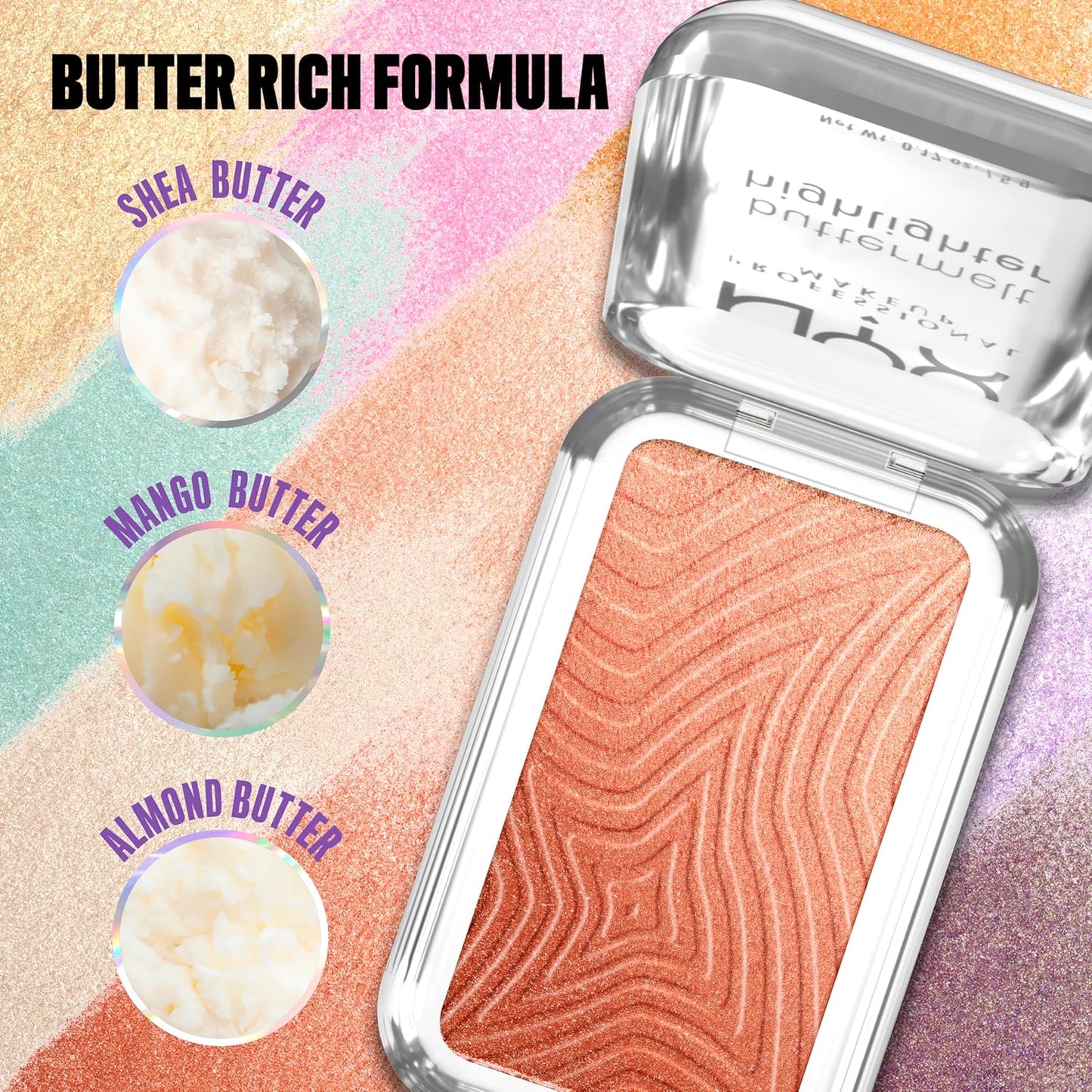 NYX Buttermelt Highlighter - Long-Lasting Powder Highlighter for Radiant Glow | 35 Butta In Bronze (Bronzed Gold)