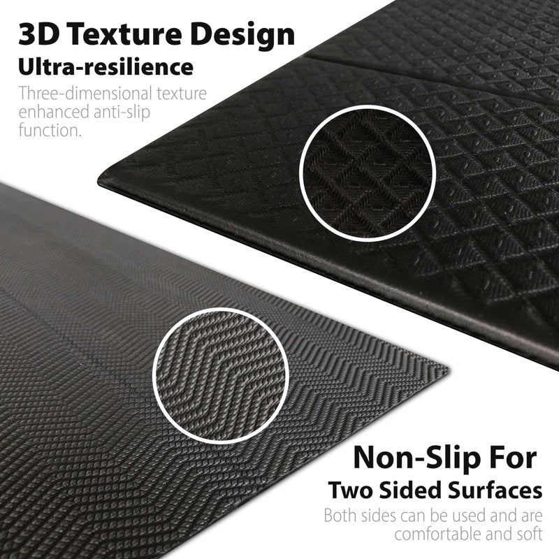 Foldable Yoga Mat – 1/4 Inch Thick, Lightweight, Easy to Store, Non-Slip Travel Yoga Mat for Fitness, Yoga, Pilates, Home Workouts, and Floor Exercises