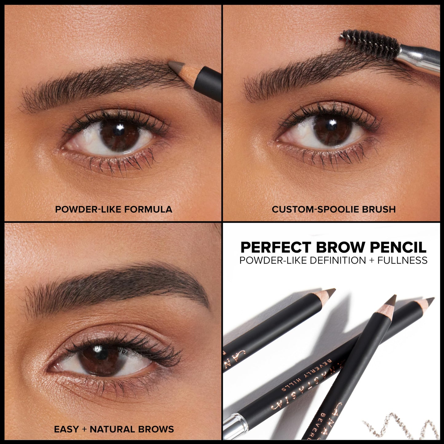 Anastasia Beverly Hills Perfect Brow Pencil - Dual-Ended Eyebrow Pencil with Spoolie Brush, Full-Pigment Powder-Like Formula for Natural-Looking Defined Brows - Auburn