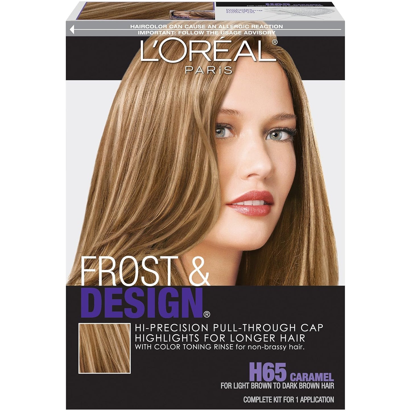 L'Oreal Paris Frost & Design Hair Color Kit - Caramel Shade | 1 Count
