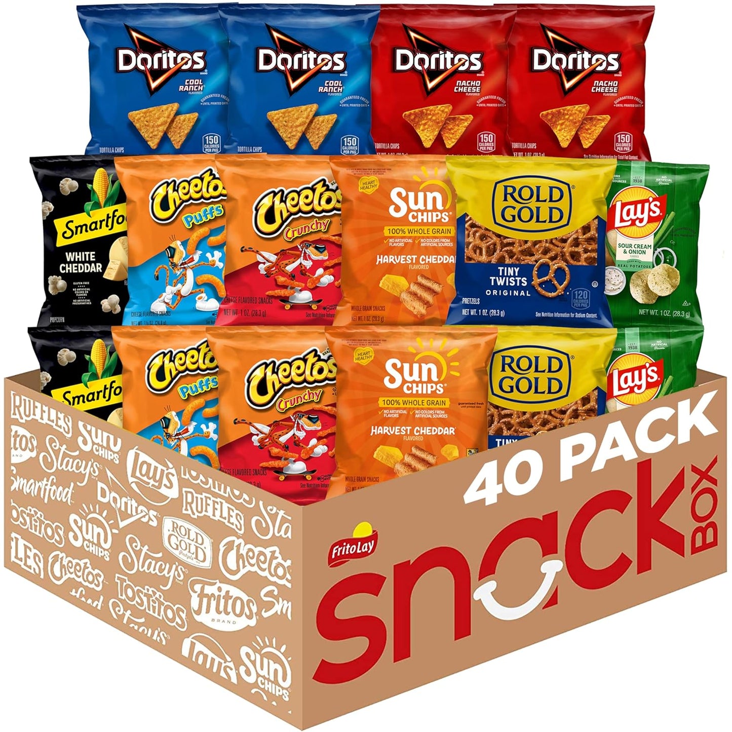 Frito-Lay Fun Times Mix Variety Pack - 40 Snack Bags | Perfect for Parties