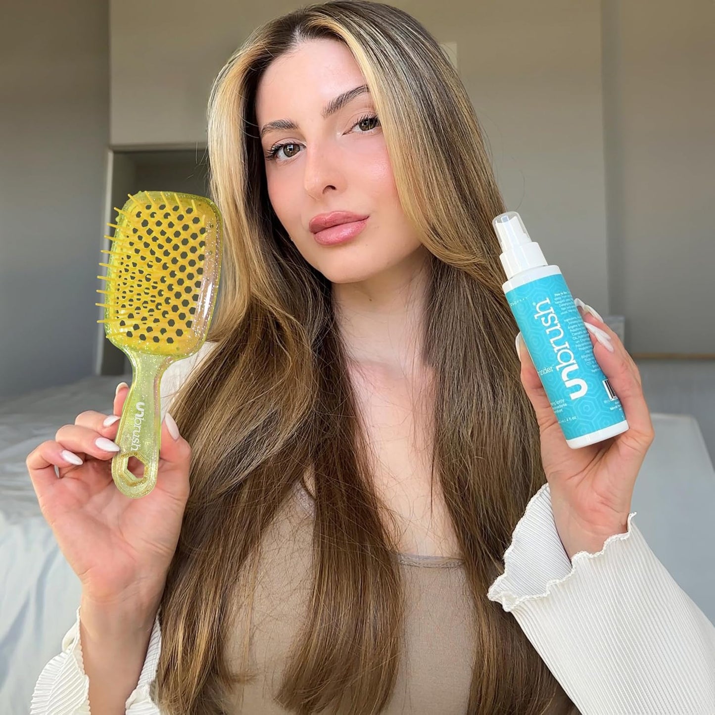 FHI Heat Unbrush & Unwinder Spray - Hair Detangler & Heat Protectant 8 oz