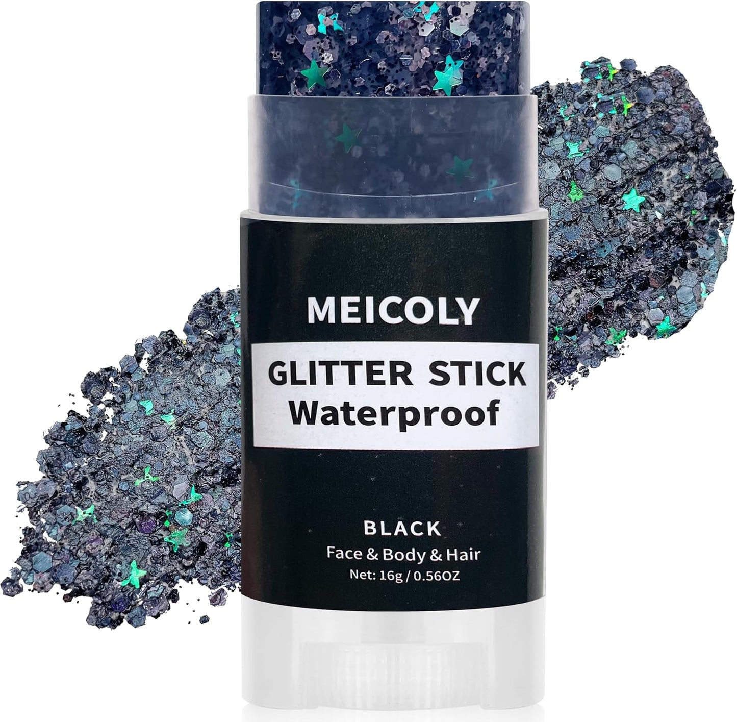 4th of July Hair Glitter Stick - Red, White & Blue Face Glitter for Patriotic Makeup | Independence Day Accessories