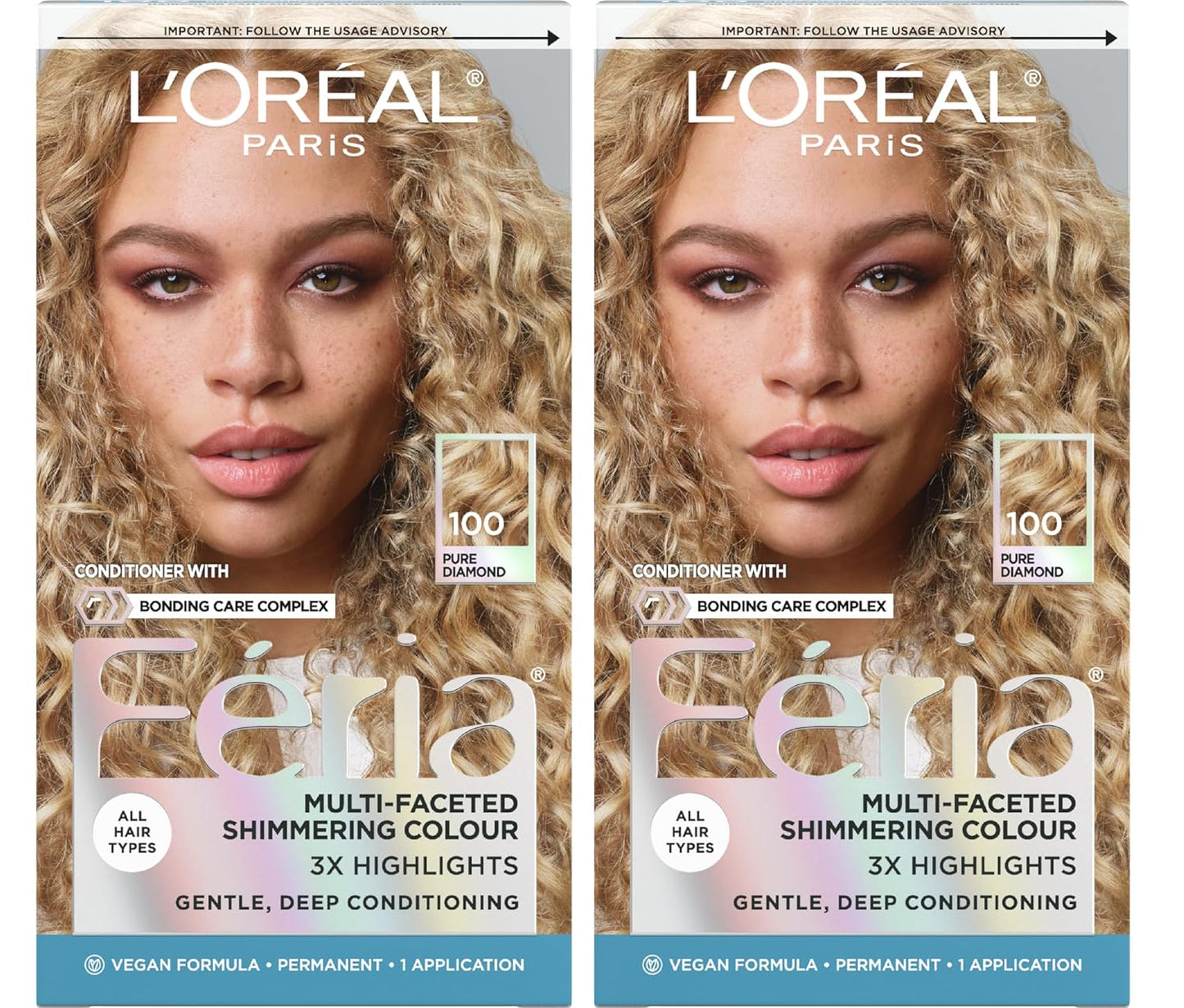L’Oreal Paris Feria Hair Color - High Intensity Jet Black Dye for 3X Highlights | 1 Kit