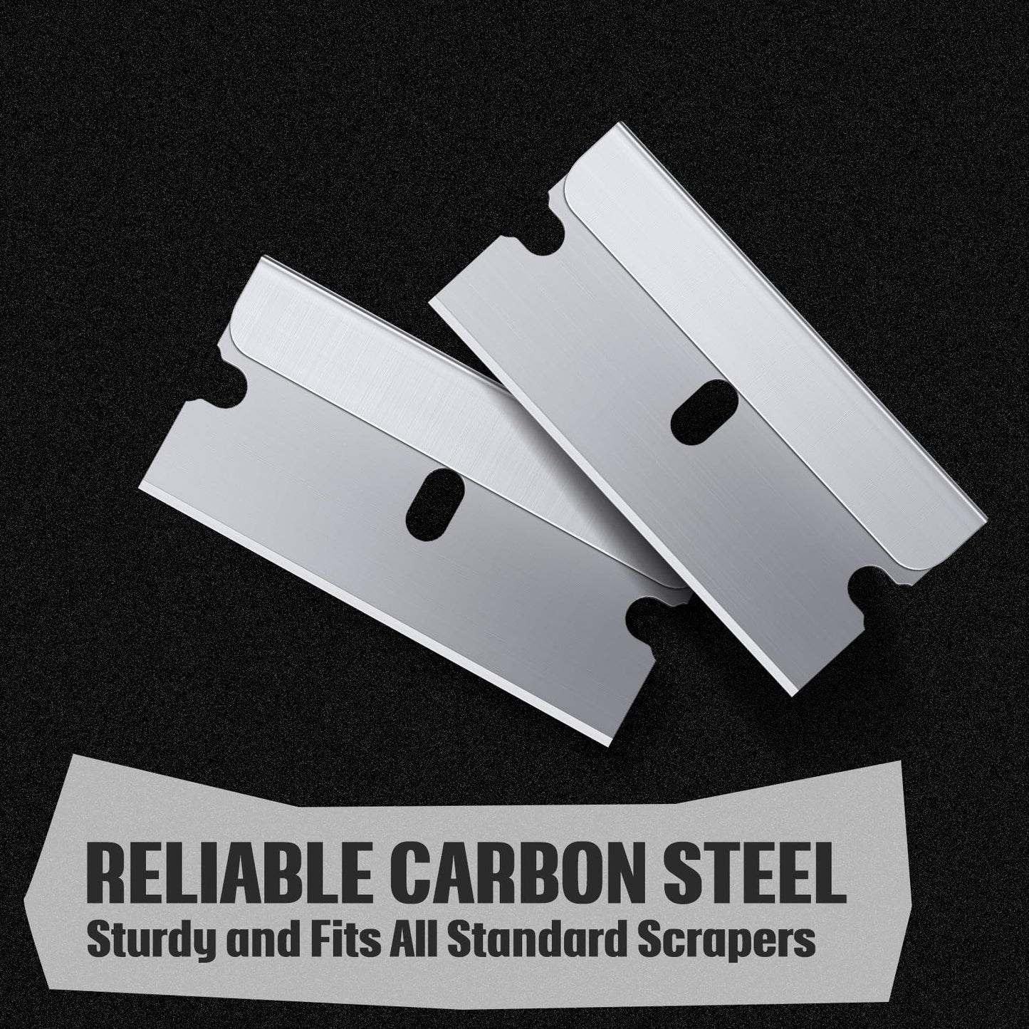Lasnten 500 Pack Single Edge Razor Blades High Carbon Steel Individually Wrapped 1.5" x 0.75" Replacement Scraper Blades for Removing Paint Labels Stickers & Decals