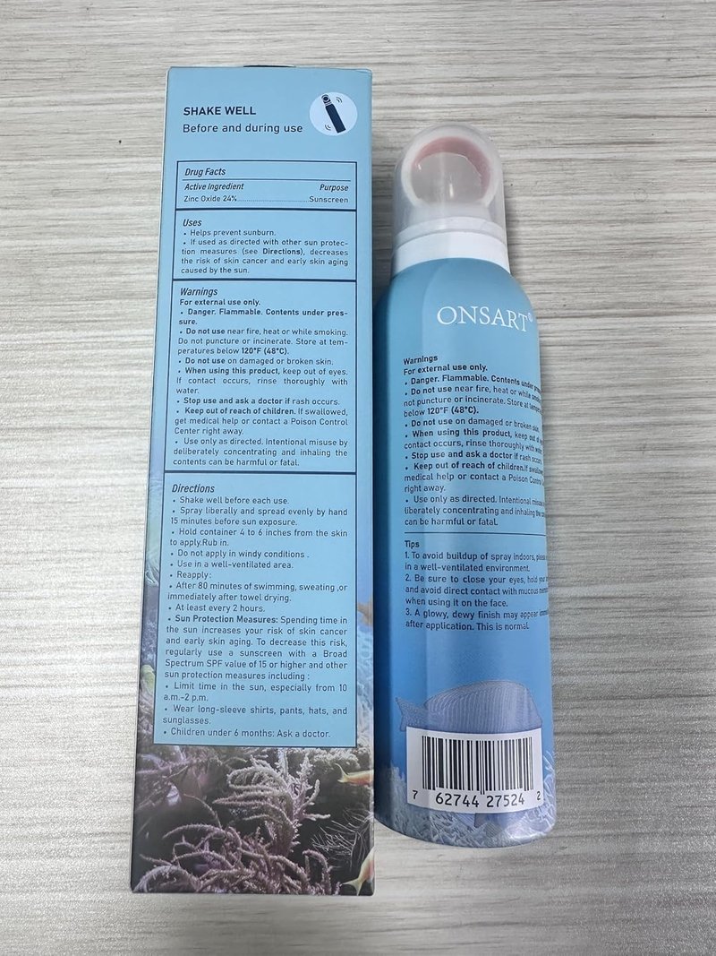 Reef Safe Sunscreen Spray SPF 50 - Zinc Oxide Mineral Protection | Lightweight, Water-Resistant, 6.76oz/200ml