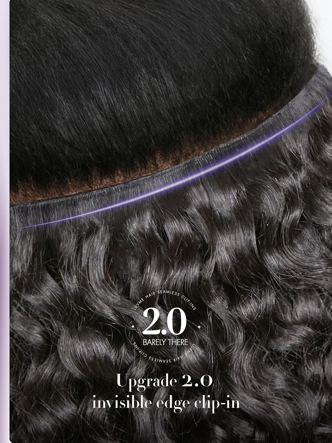Invisible Messy Curly Clip-In Hair Extensions - Real Human Hair for Women | 14 Inch, 110g, 6 Pcs, Remy Hair