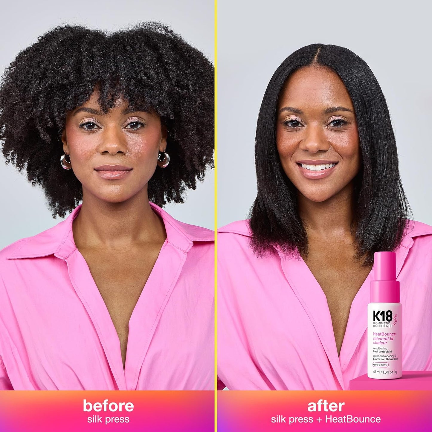 K18 HeatBounce Conditioning Heat Protectant Spray - Lightweight Leave-In Conditioner for All Hair Types | 450℉ (232°C) Protection