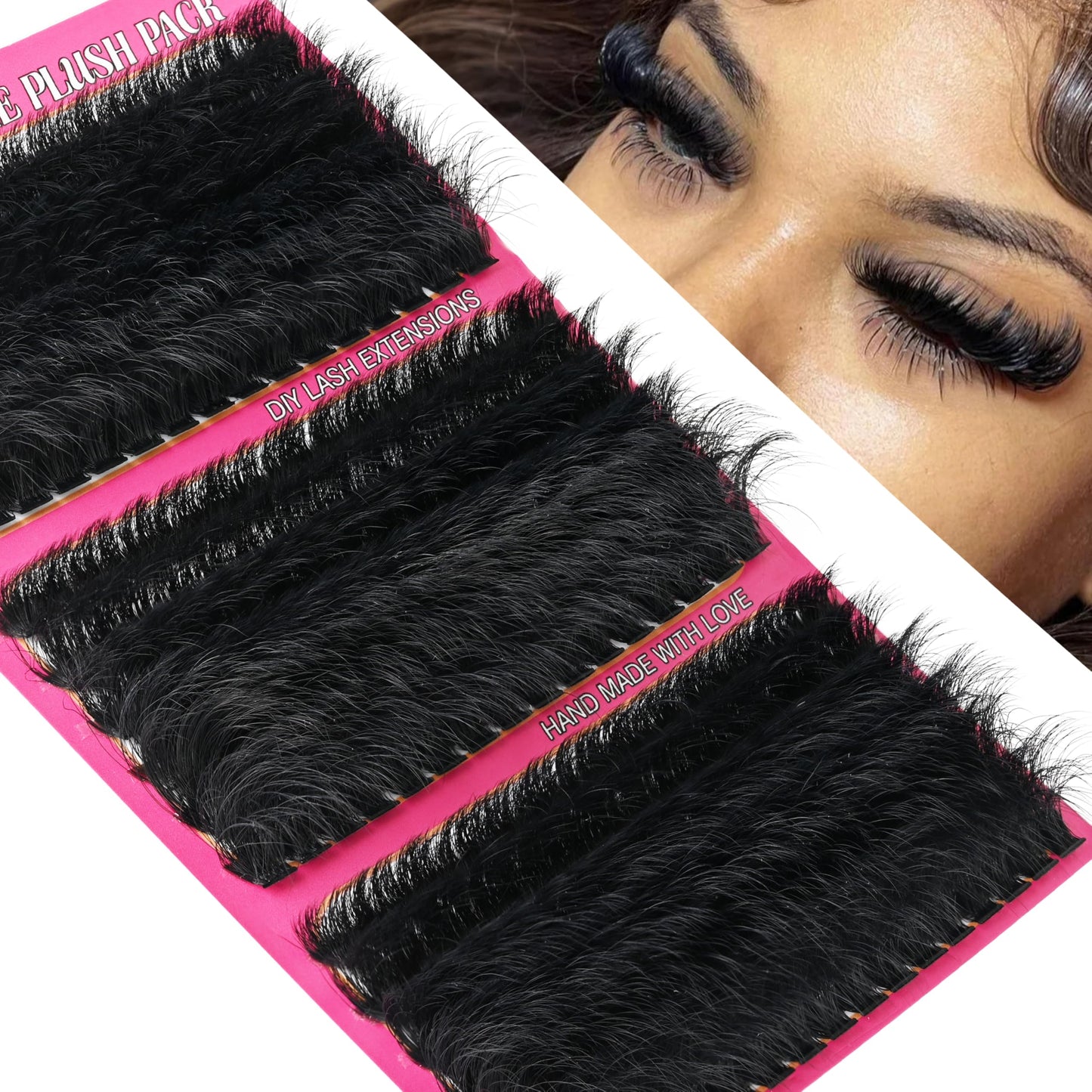 Lash Clusters (12 14 16 18 20 22mm) Volume Fake Lashes 260D Eyelash Clusters Extensions D+ Curve Reusable Light Weight Dramatic Lashes Wispy Lash Clusters Thick,288pcs Huge Plus Pack,DIY By Hiklasy