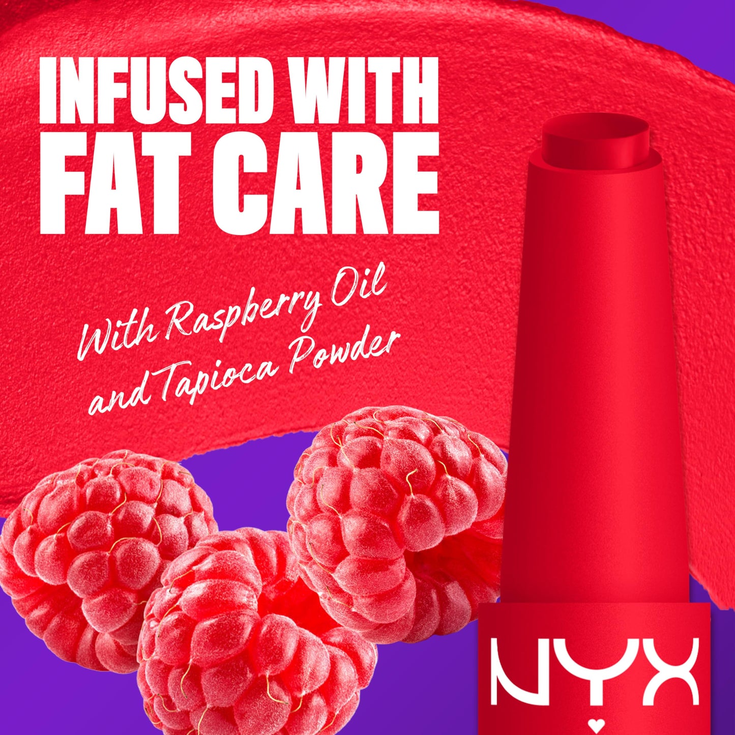 NYX PROFESSIONAL MAKEUP Fat Matte Lipstick, Pigmented, Smoothing, & Non-Drying Lip Crayon, Long Lasting Lip Makeup, Vegan & Cruelty Free - Fuzzy Flame (Red)