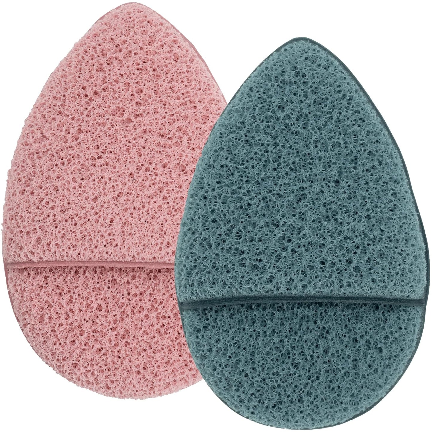 Face Sponges for Cleansing - Reusable Exfoliating Makeup Remover | Blue & Pink, 2 Pack