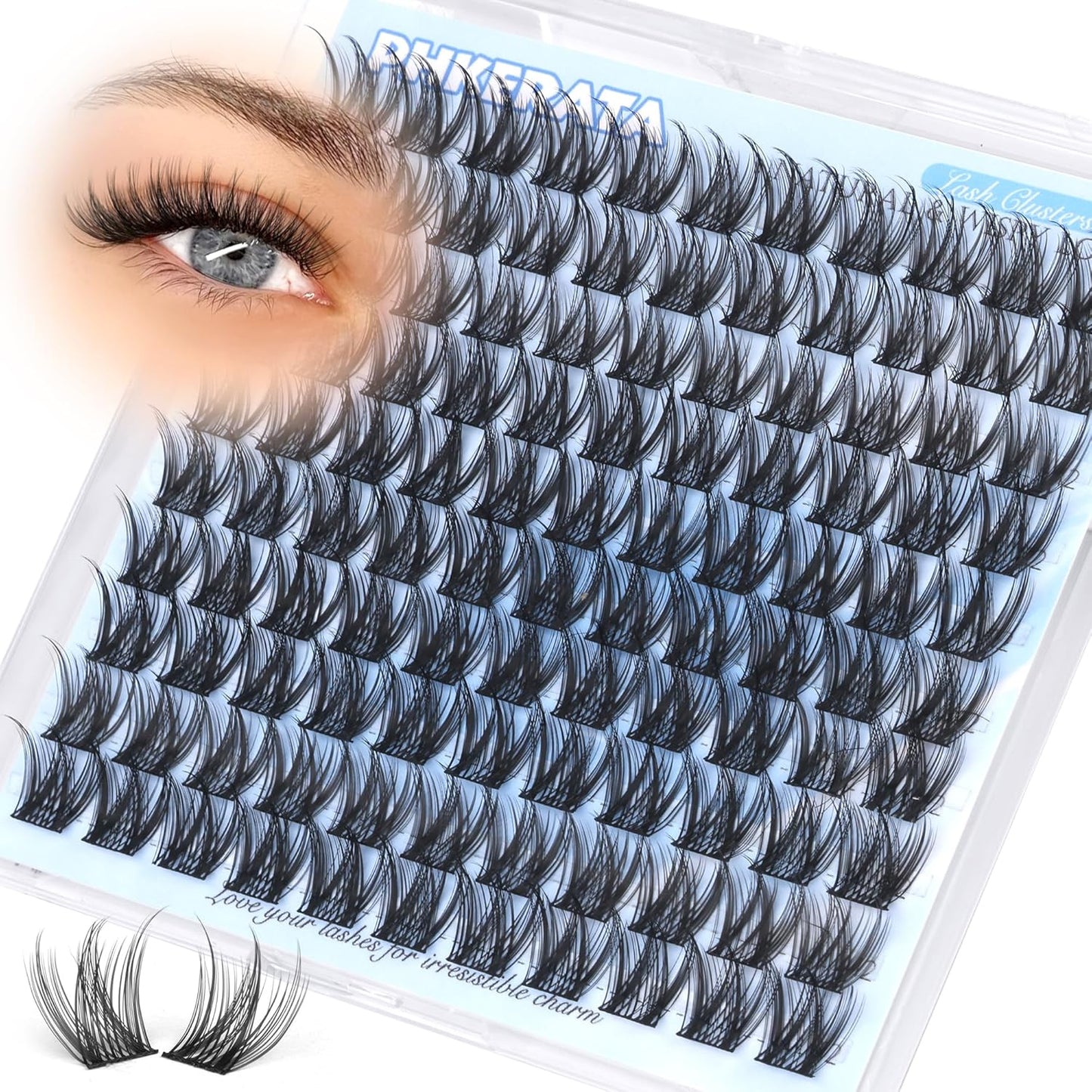 Natural Cluster Lashes - 14mm Wispy Eyelash Extensions | C Curvature for Daily Wear