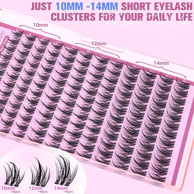 Fairy Lash Clusters - Wispy 10-14mm Eyelash Extensions | Natural Look with Clear Band