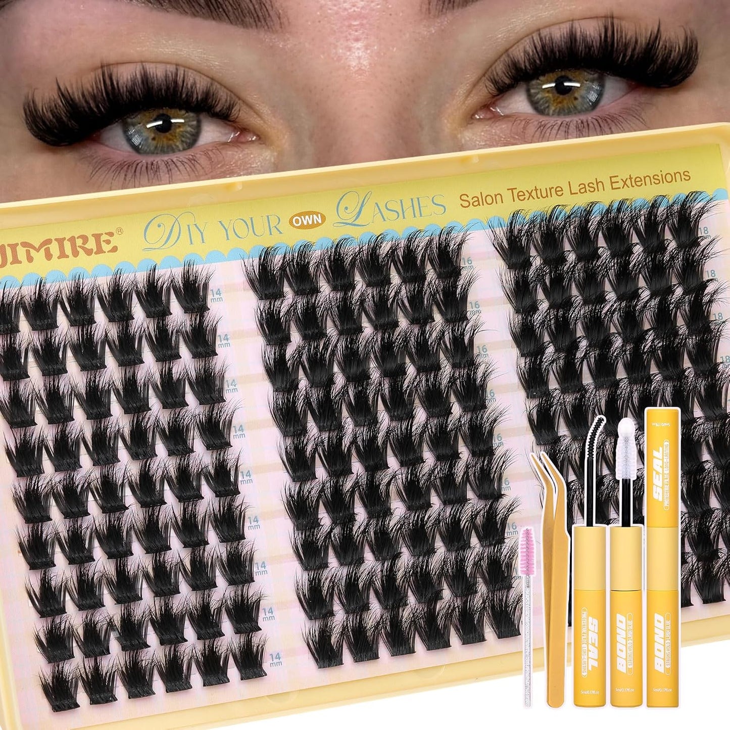 Brown Lash Clusters - Wispy Spider Lashes for Natural Look | 10-16MM DD Curl Eyelash Extensions