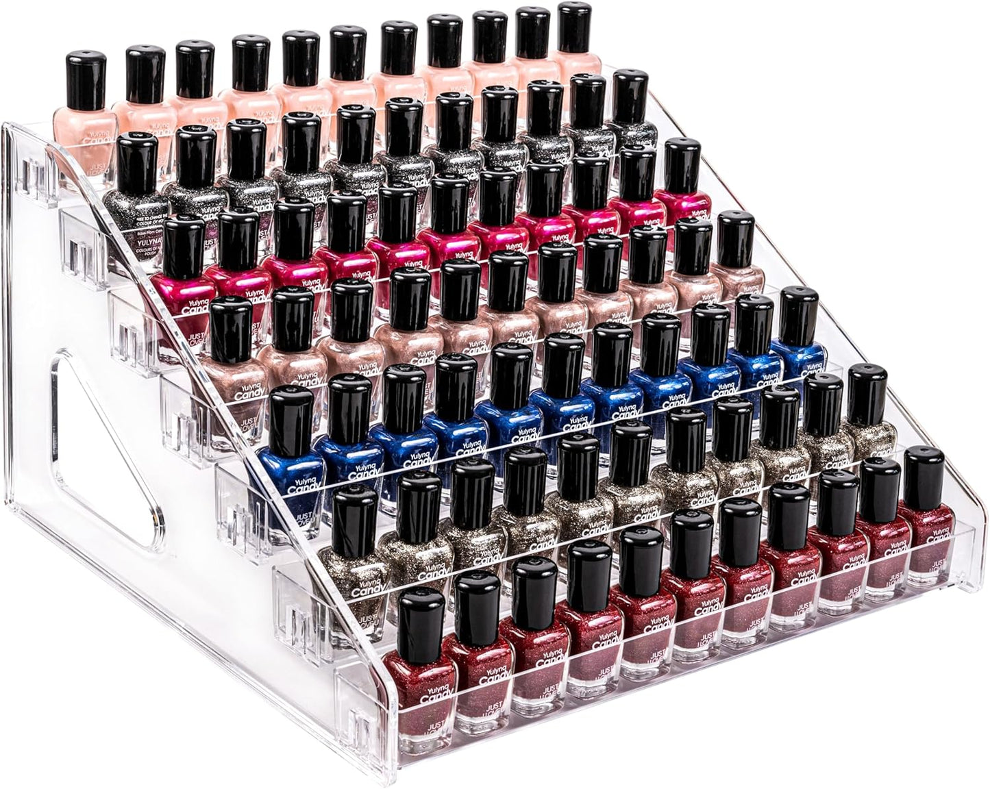 Acrylic Nail Polish Organizer - Multi-Functional Display Rack for Makeup, Sunglasses & Essential Oils | Clear Storage Case