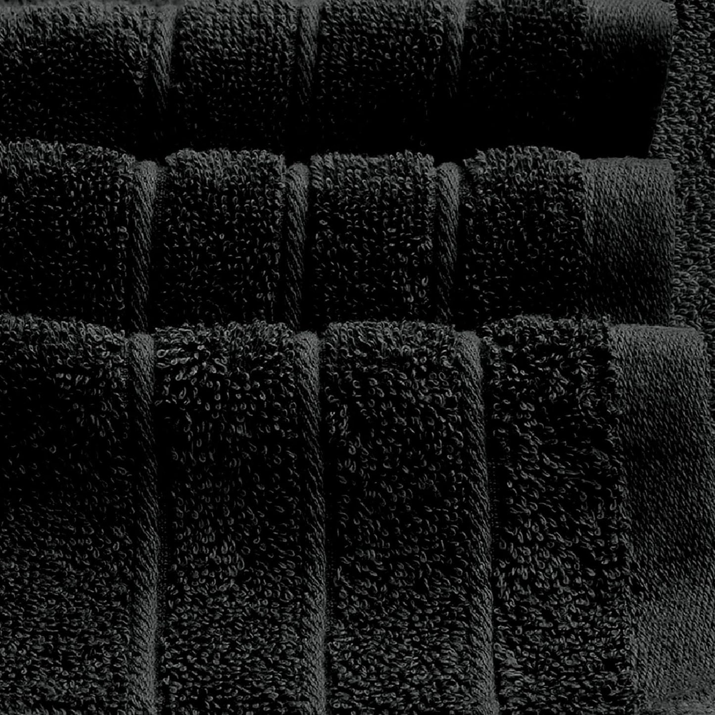 Extra Large Bath Towels - Pack of 4 | 100% Cotton, Soft & Absorbent, 30 x 60 Inches - Black