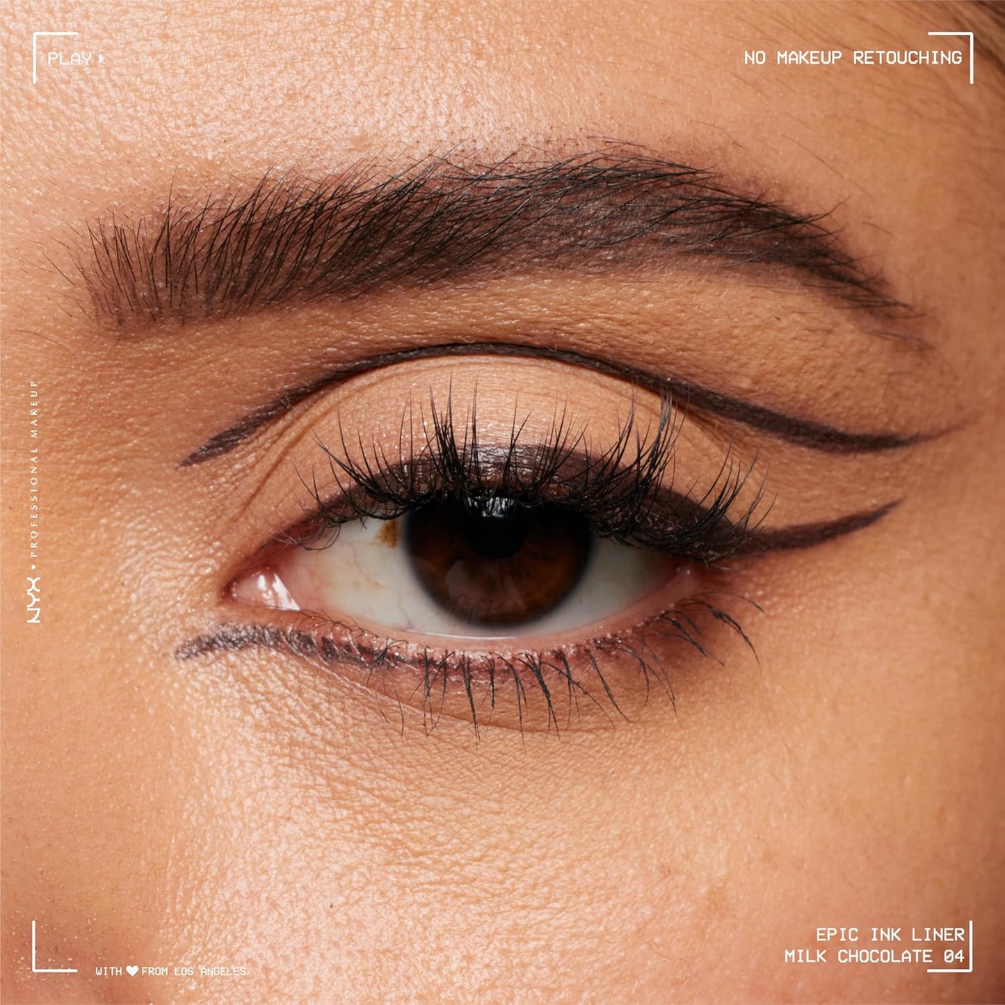 NYX Epic Ink Liner - Waterproof Liquid Eyeliner with Vegan Formula | Milk Chocolate Brown Matte