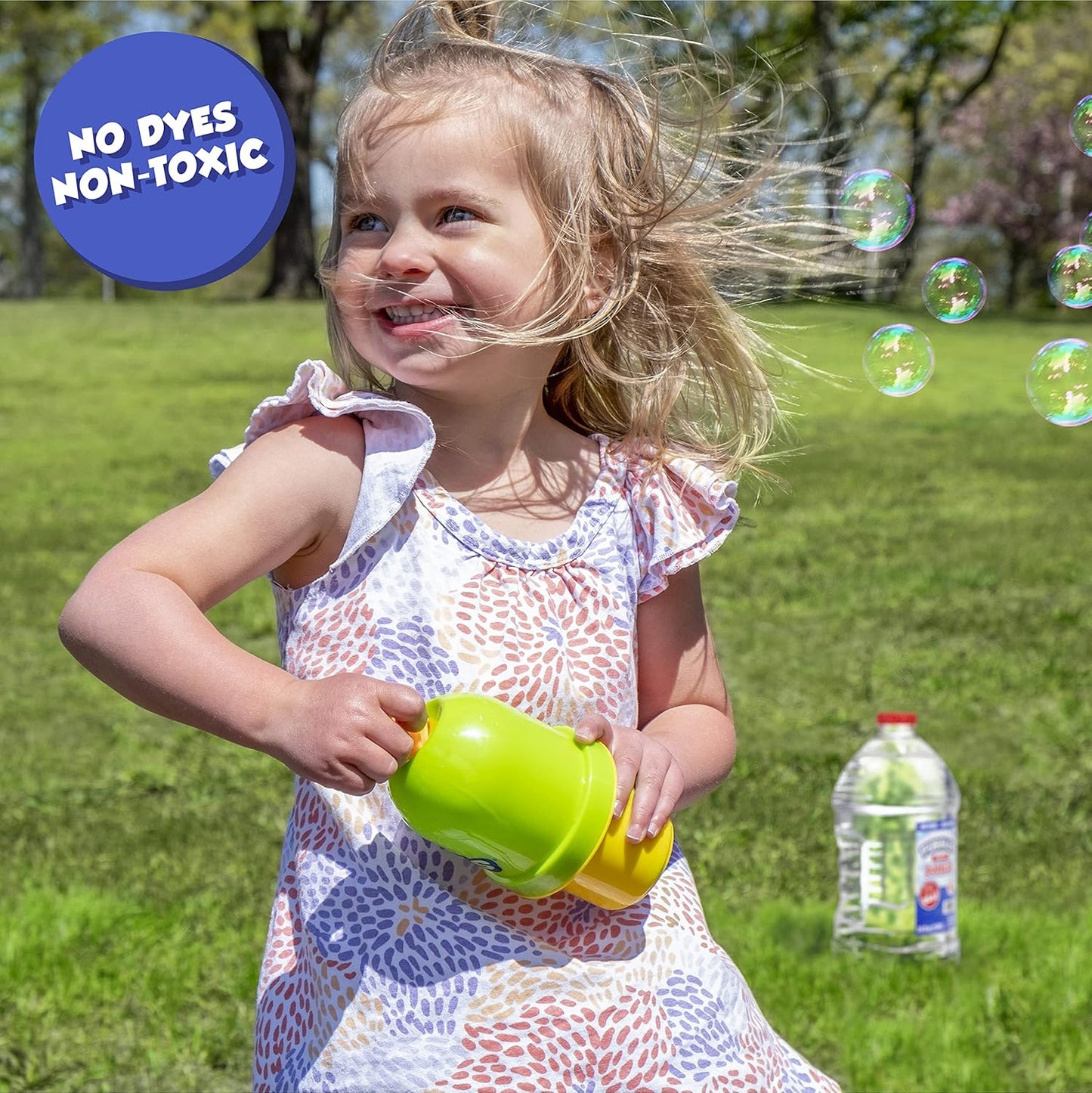 Fubbles Little Kids Bubble Solution - 64oz Non-Toxic Refill for Bubble Machines & Toys