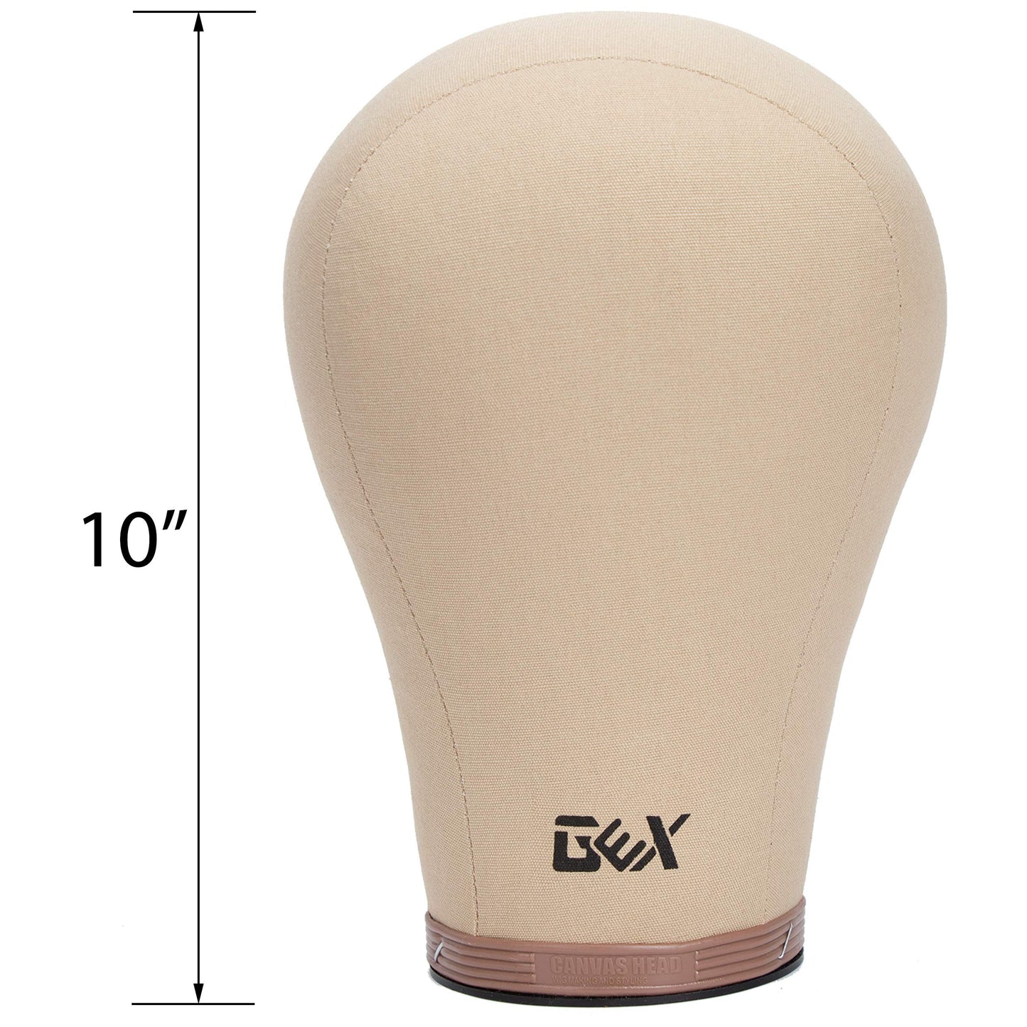 GEXWORLDWIDE GEX 20"-24" Cork Canvas Block Head Mannequin Head Wig Display Styling Head With Mount Hole (Light Brown, 22")