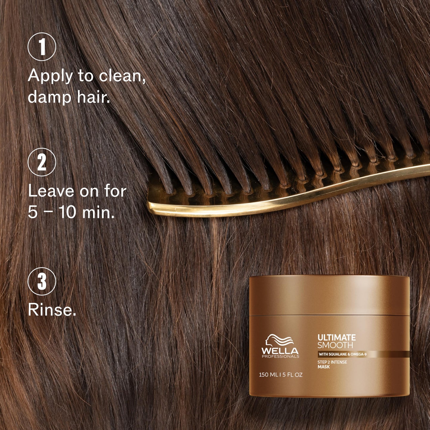 Wella Professionals ULTIMATE SMOOTH Intense Mask | Nourishing Treatment for Dry & Frizzy Hair | With Squalane & Omega 9 | 16.9 Fl Oz