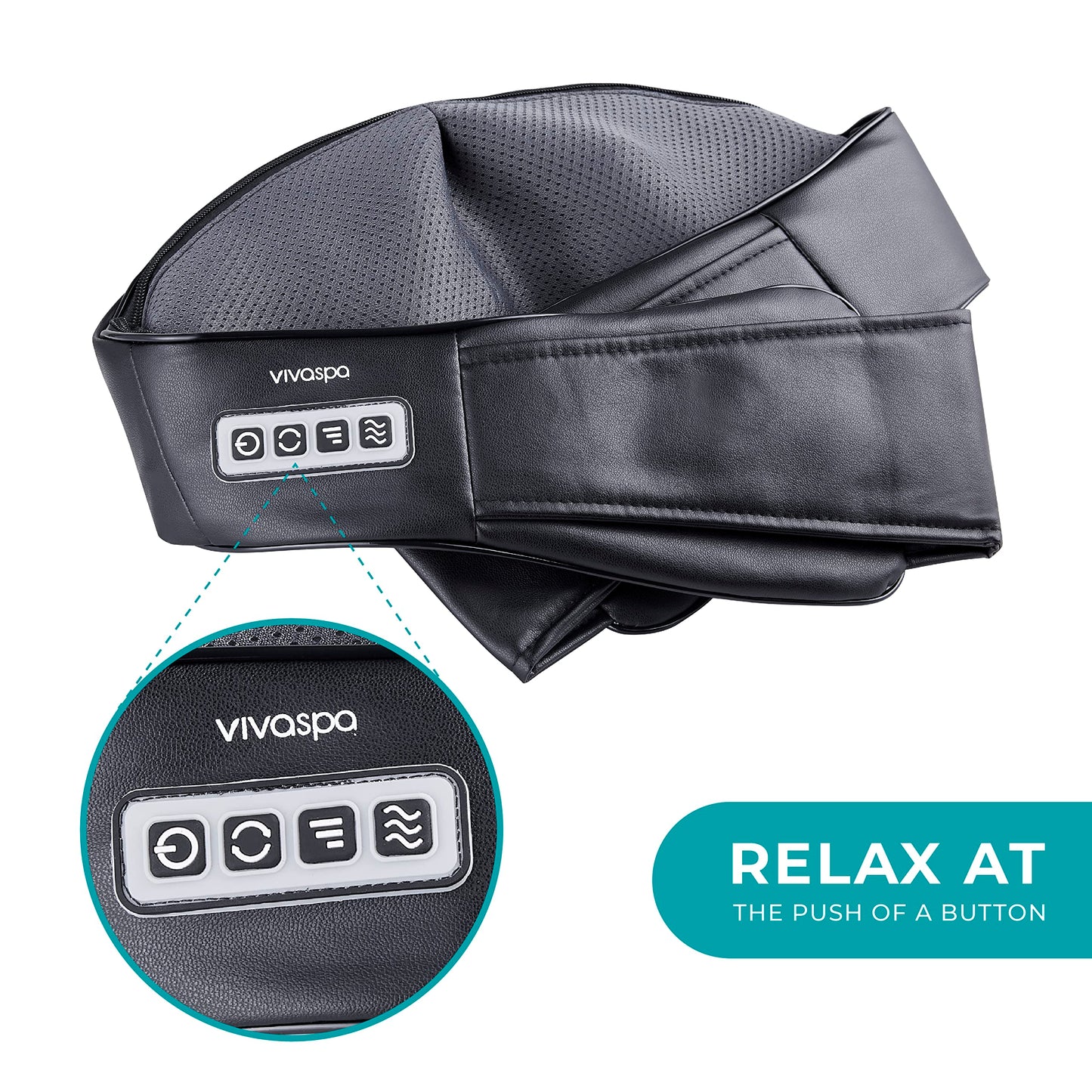 Vivitar Shiatsu Deep Kneading Back Electric Massager with Heat, Massage Pillow Neck, Back, Shoulder, Foot, Leg - for Home, Car, Office, MS5600