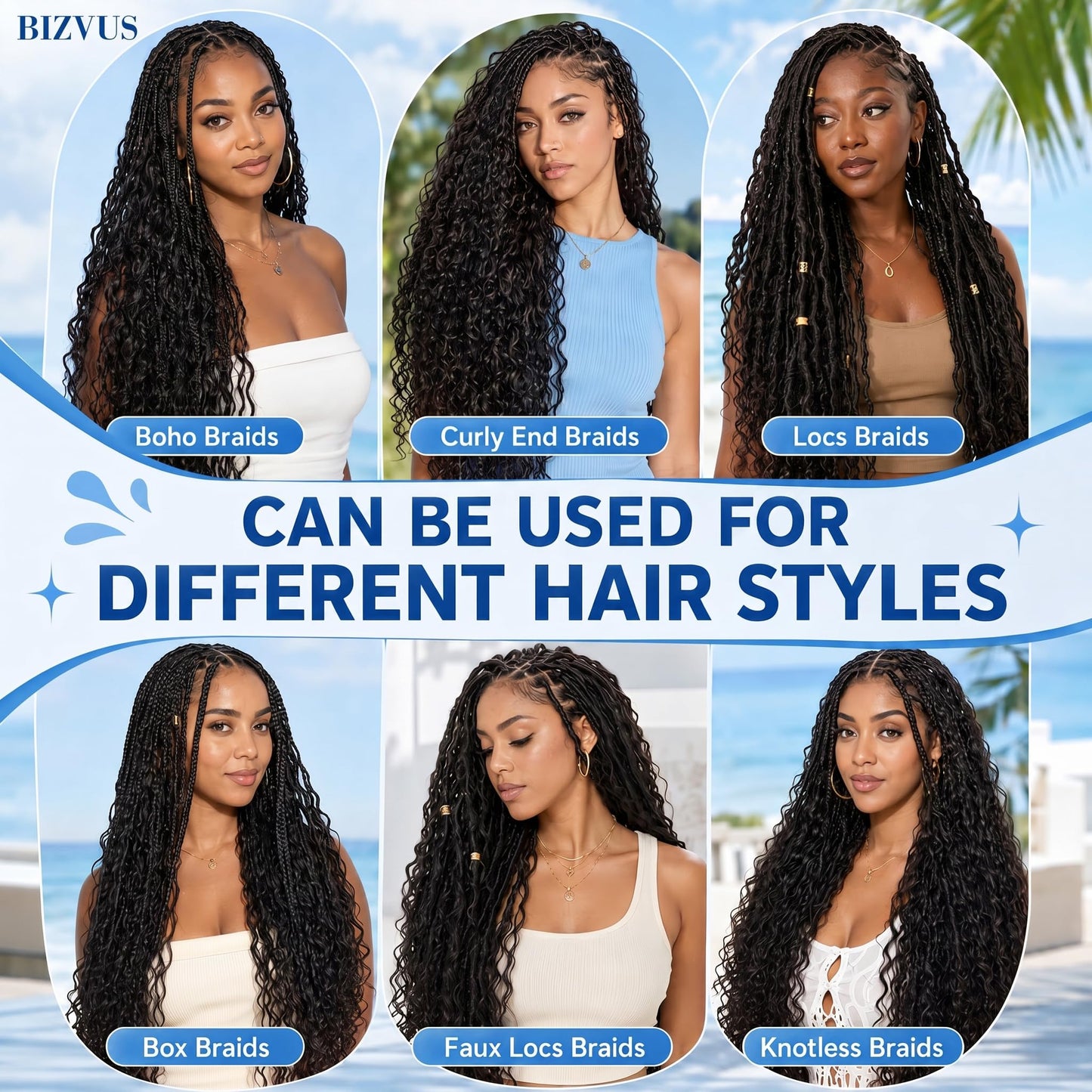 BIZVUS Human Braiding Hair for Boho Braids 110g Deep Wave Boho Bulk Human Hair for Braiding Knotless 12A Wet and Wavy Bulk Bohemian Curly 3 Bundles/Pack #99J Burgundy Color 16 inch