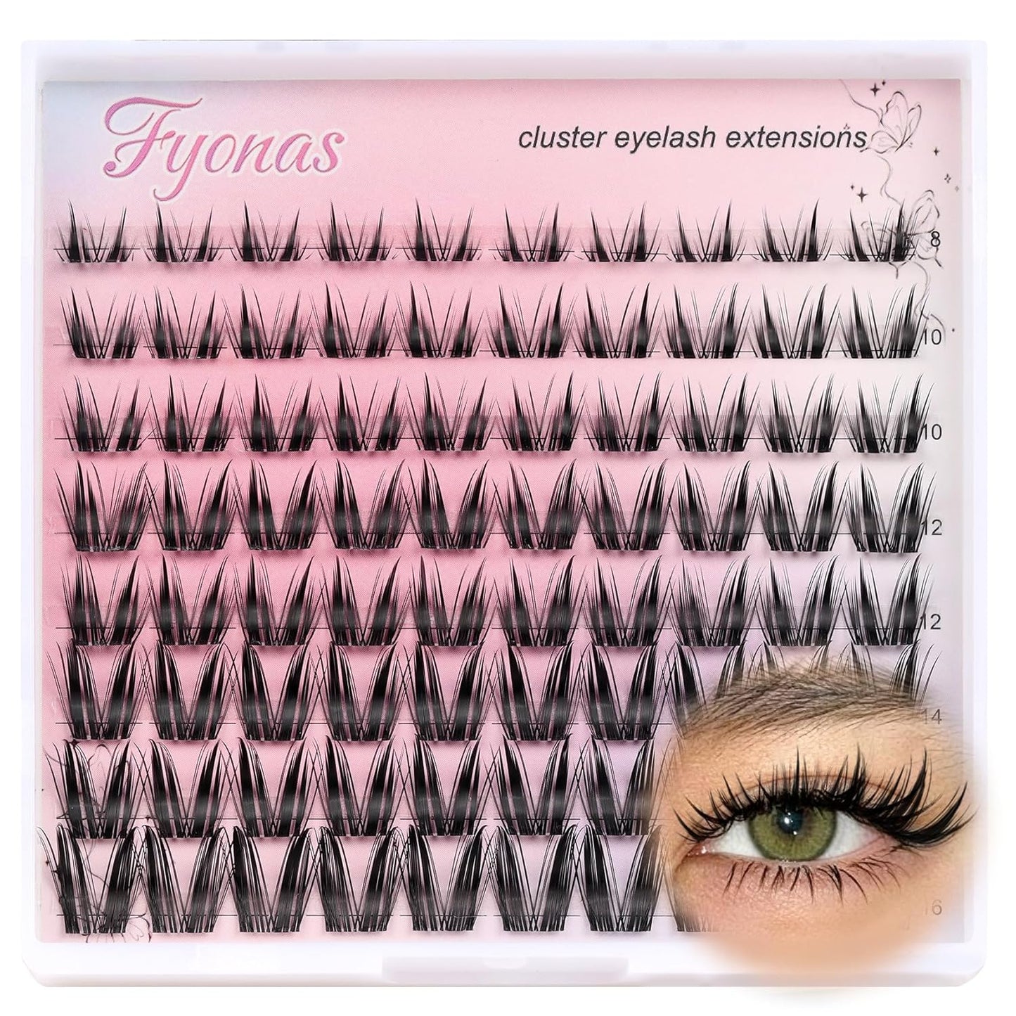 Manga Eyelash Clusters - Spiky Individual Lashes for Volume & Cosplay | 80Pcs C Curl