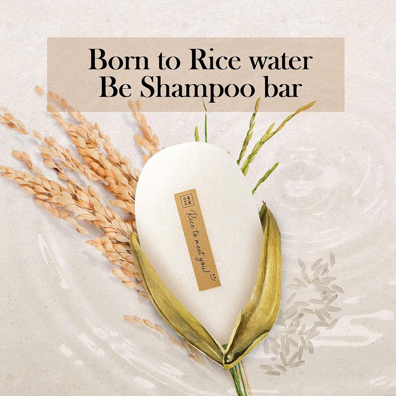 Hair Growth Shampoo Bar - Fermented Rice Water 2-in-1 | pH Balanced, Unscented, 5oz for Oily Hair