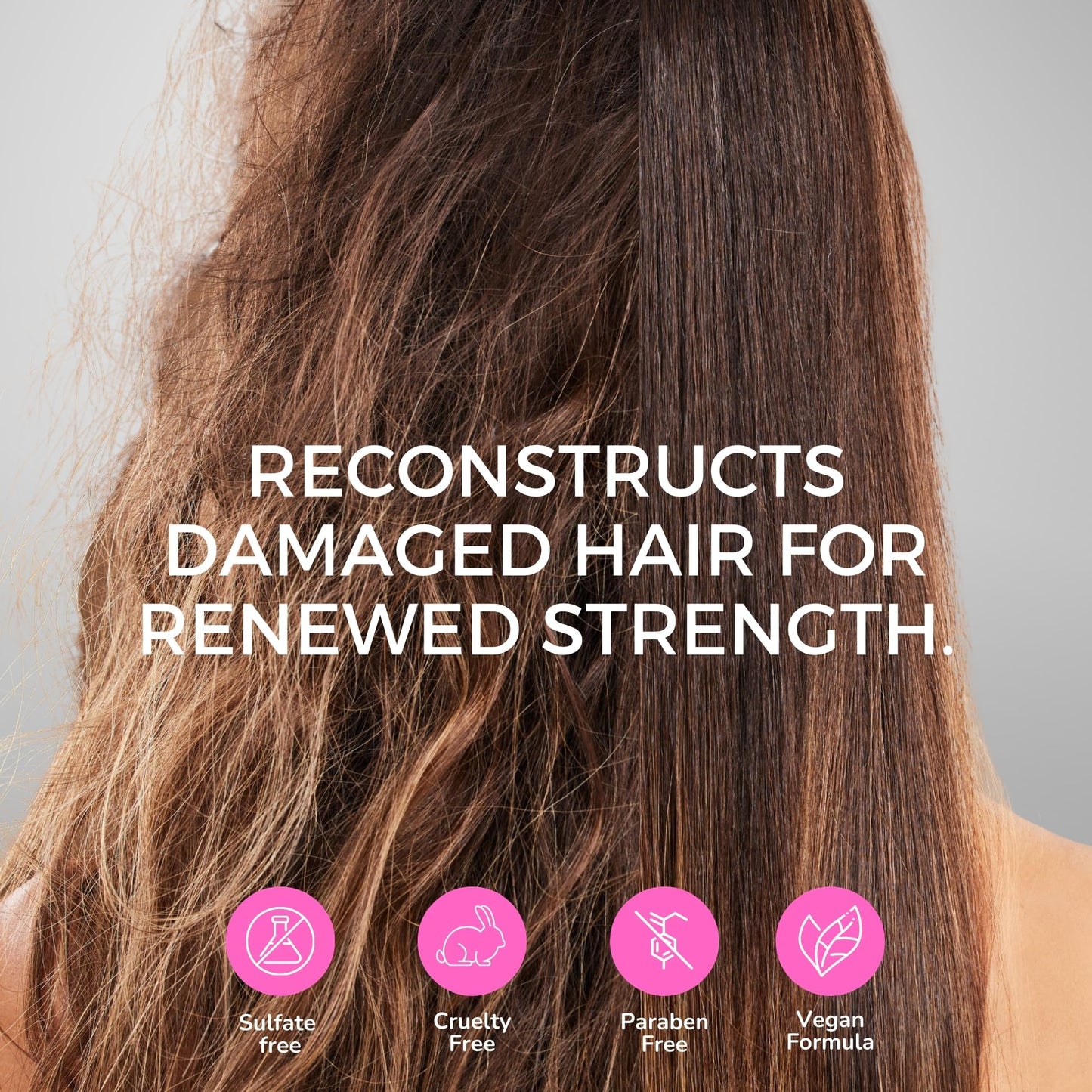 KERAZON Intensive Brazilian Hair BTX Smoothing Treatment 8oz 236ml For All Hair Types, Thermal Activated Hair Mask Damaged Hair and Long Lasting Volume And Frizz Control