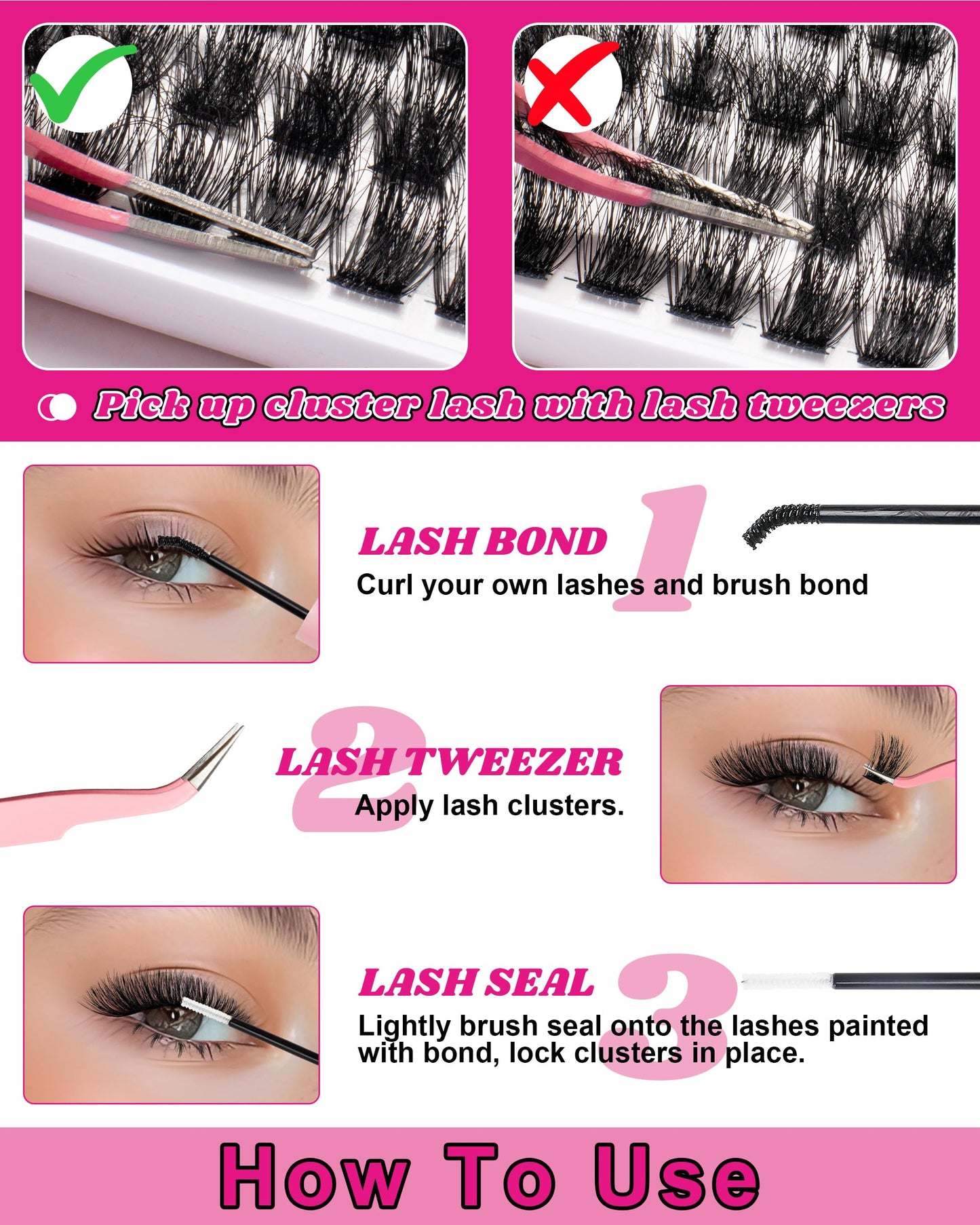 MilyBest Mist Lashes Clusters Kit Volume Eyelash Clusters Spiky 10-18mm Thick Full Cluster Eyelash Extensions D Curl Individual Cluster Lashes Natural Fairy Manga DIY Lash Extensions Kit at Home
