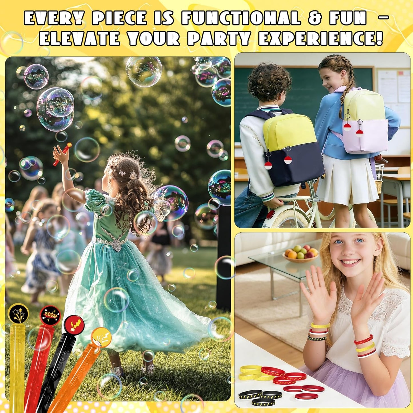 Cartoon Animation Party Favors Set - 84Pcs Birthday Decorations & Supplies | Bubble Wands, Stickers, Gift Bags & More