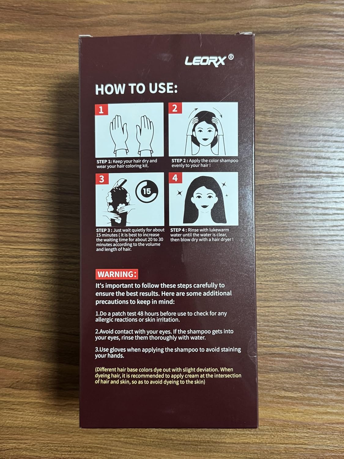 Chestnut Brown Hair Dye Shampoo | 3-in-1 Instant Herbal Color for Men & Women - Easy At-Home Application