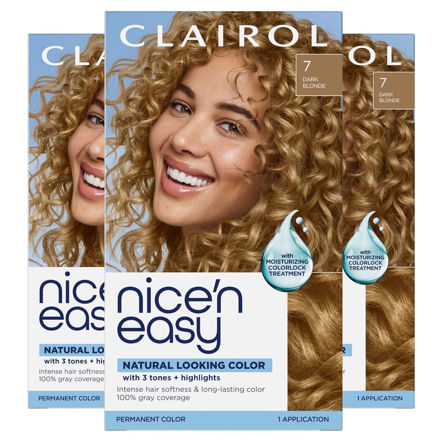 Clairol Nice'n Easy Permanent Hair Dye - Blackest Black | 100% Gray Coverage & Long-Lasting Shine | Single Pack